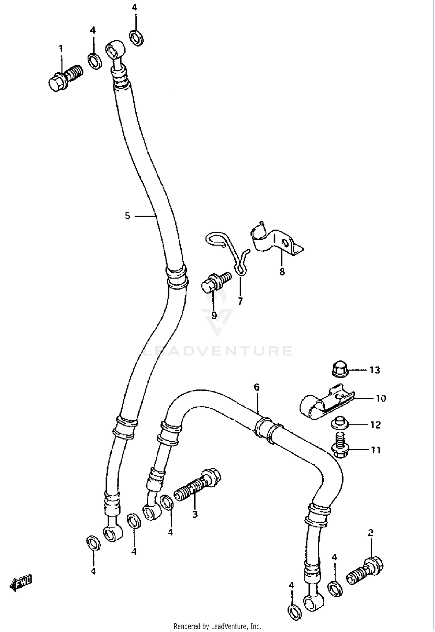 FRONT BRAKE HOSE (MODEL R/S)