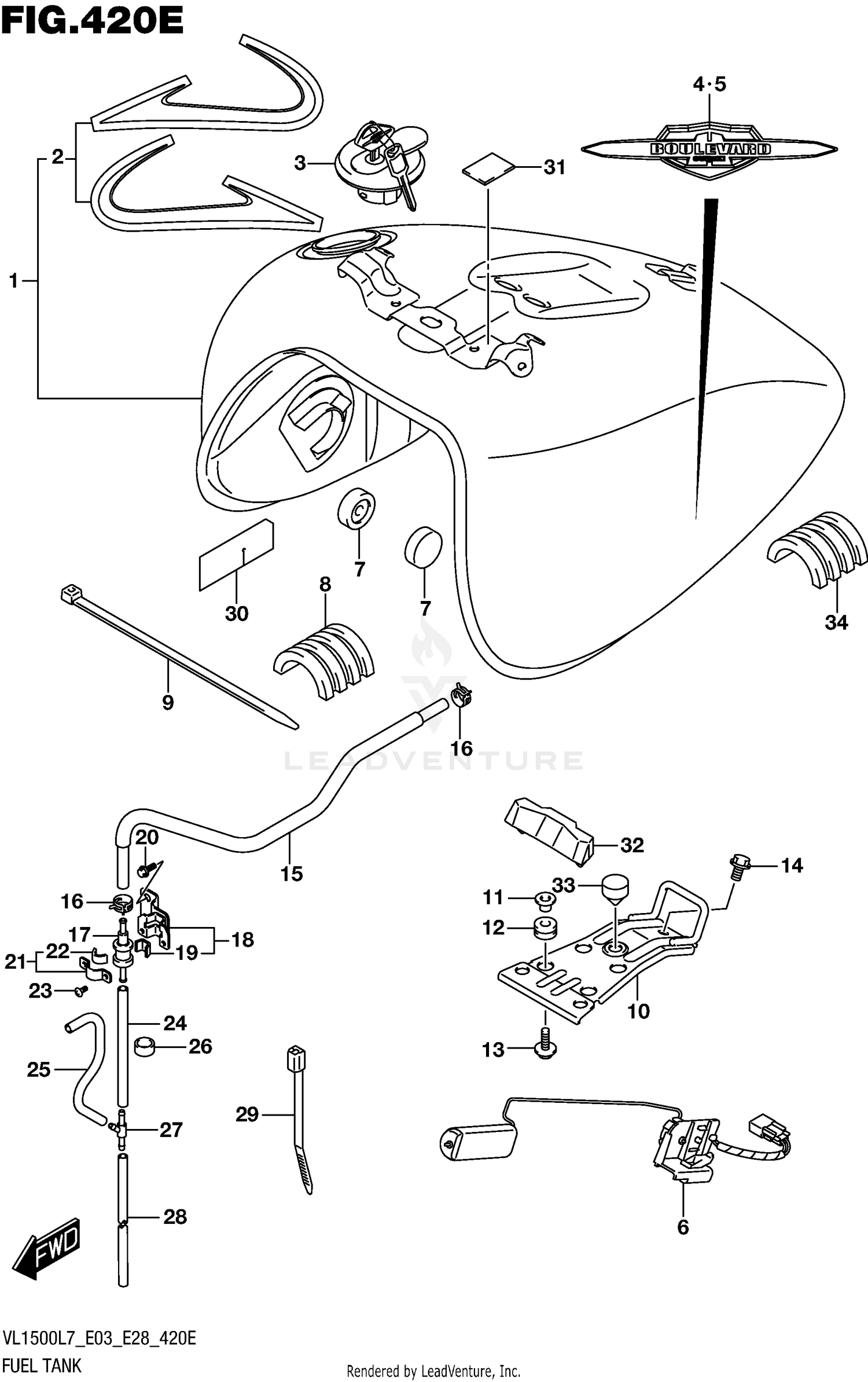 FUEL TANK (VL1500TL7 E03)