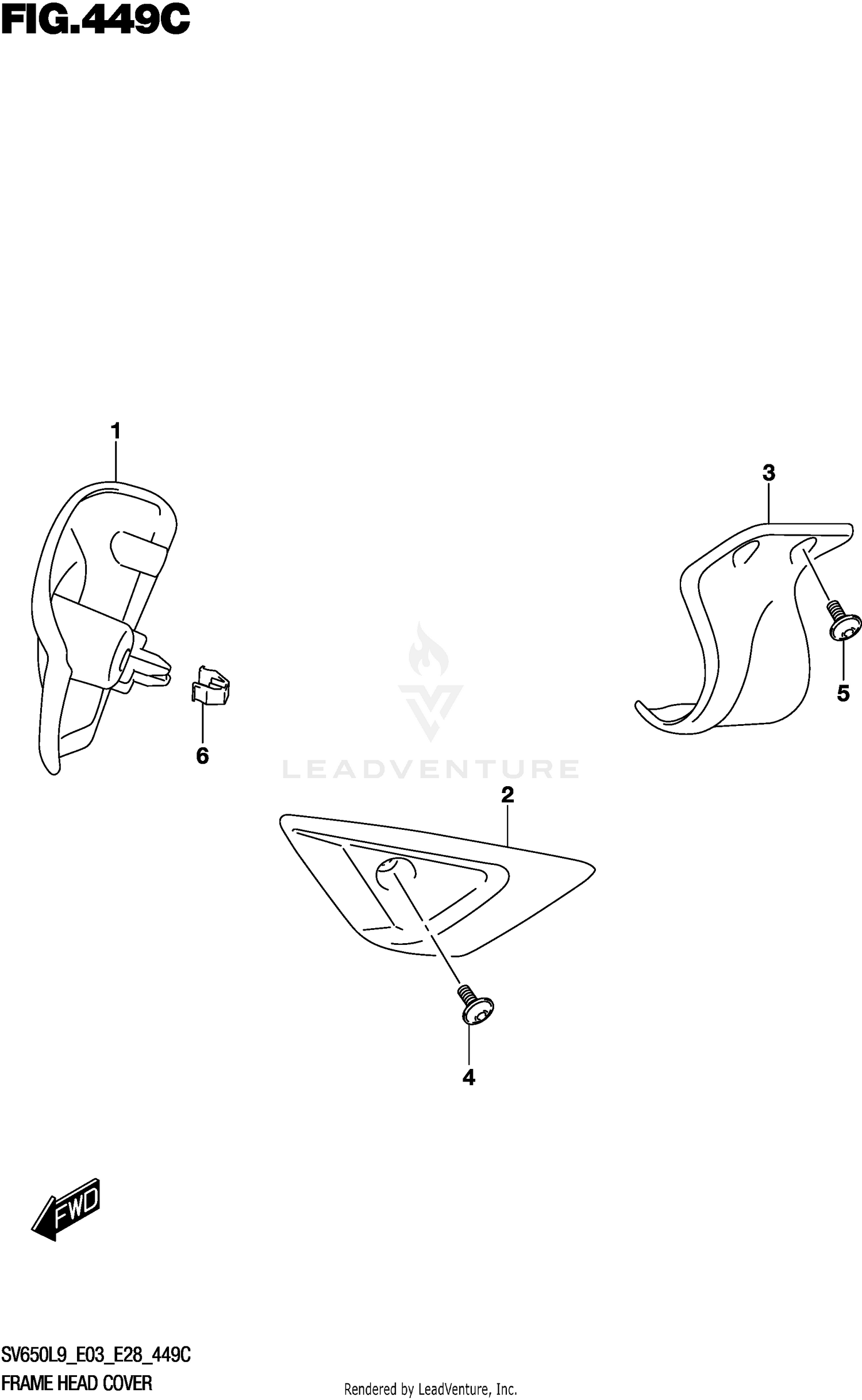 FRAME HEAD COVER (SV650AL9 E28)
