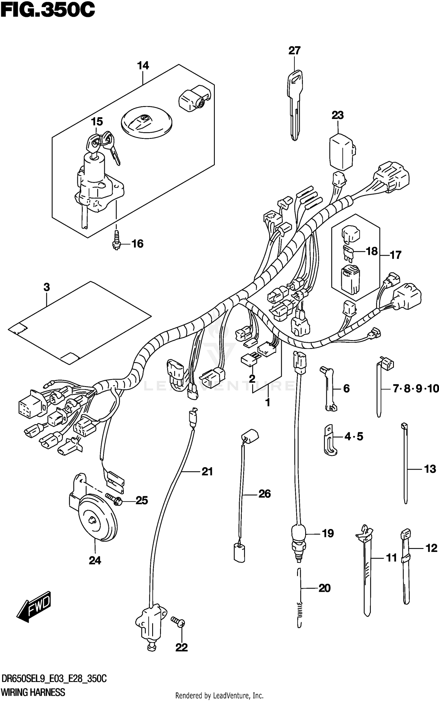 WIRING HARNESS (DR650SEL9 E33)