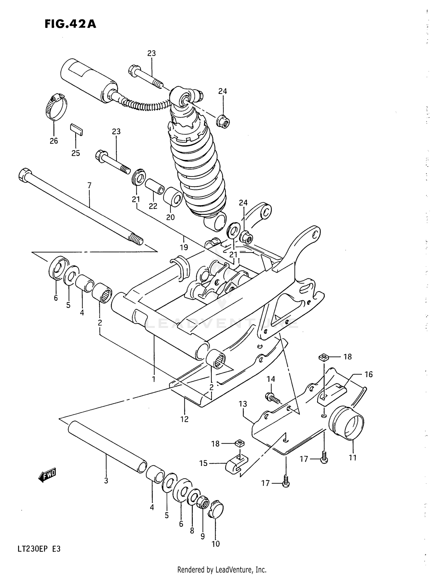 REAR SWINGING ARM (MODEL J/K/L)