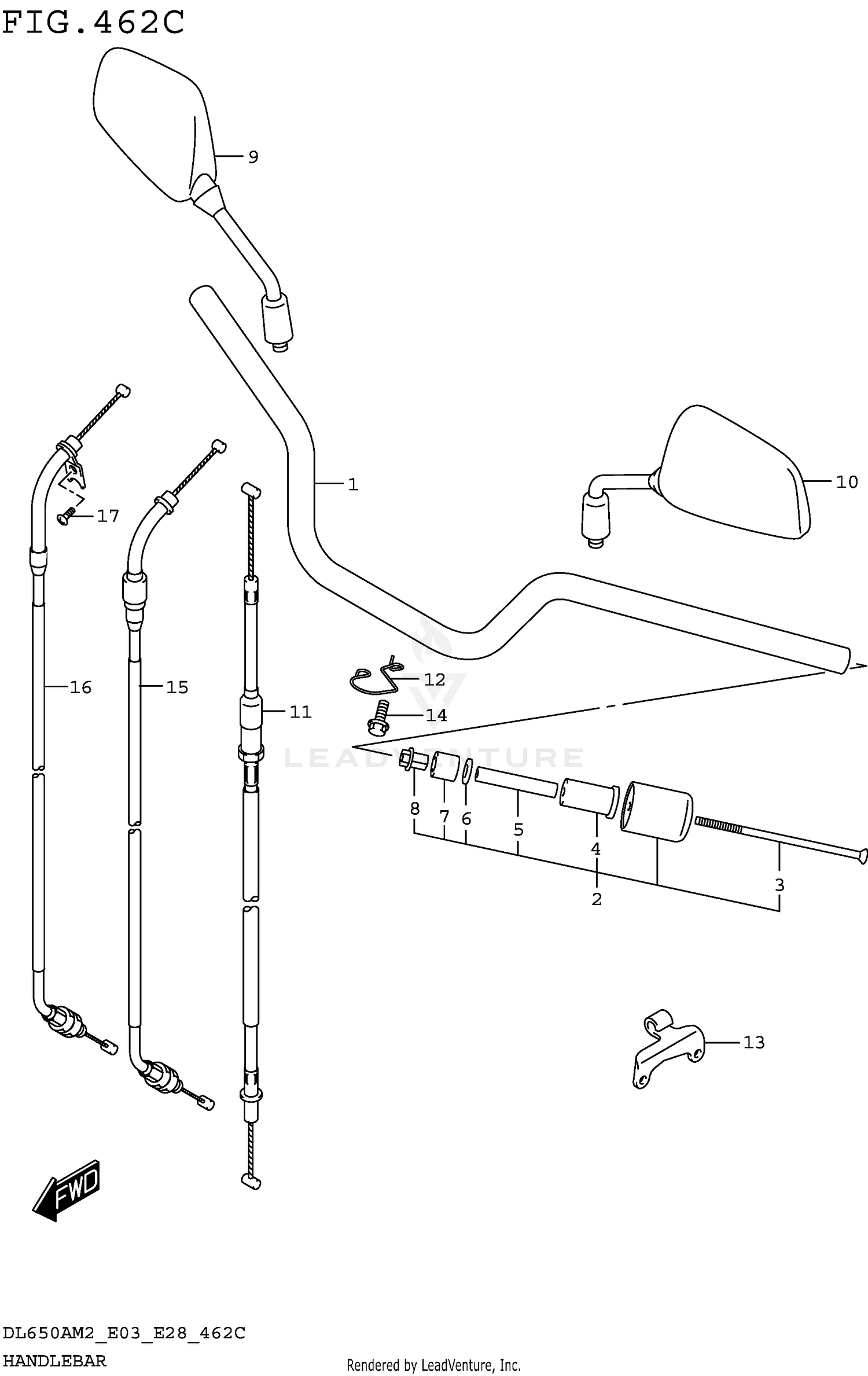 HANDLEBAR (DL650AM2 E28)