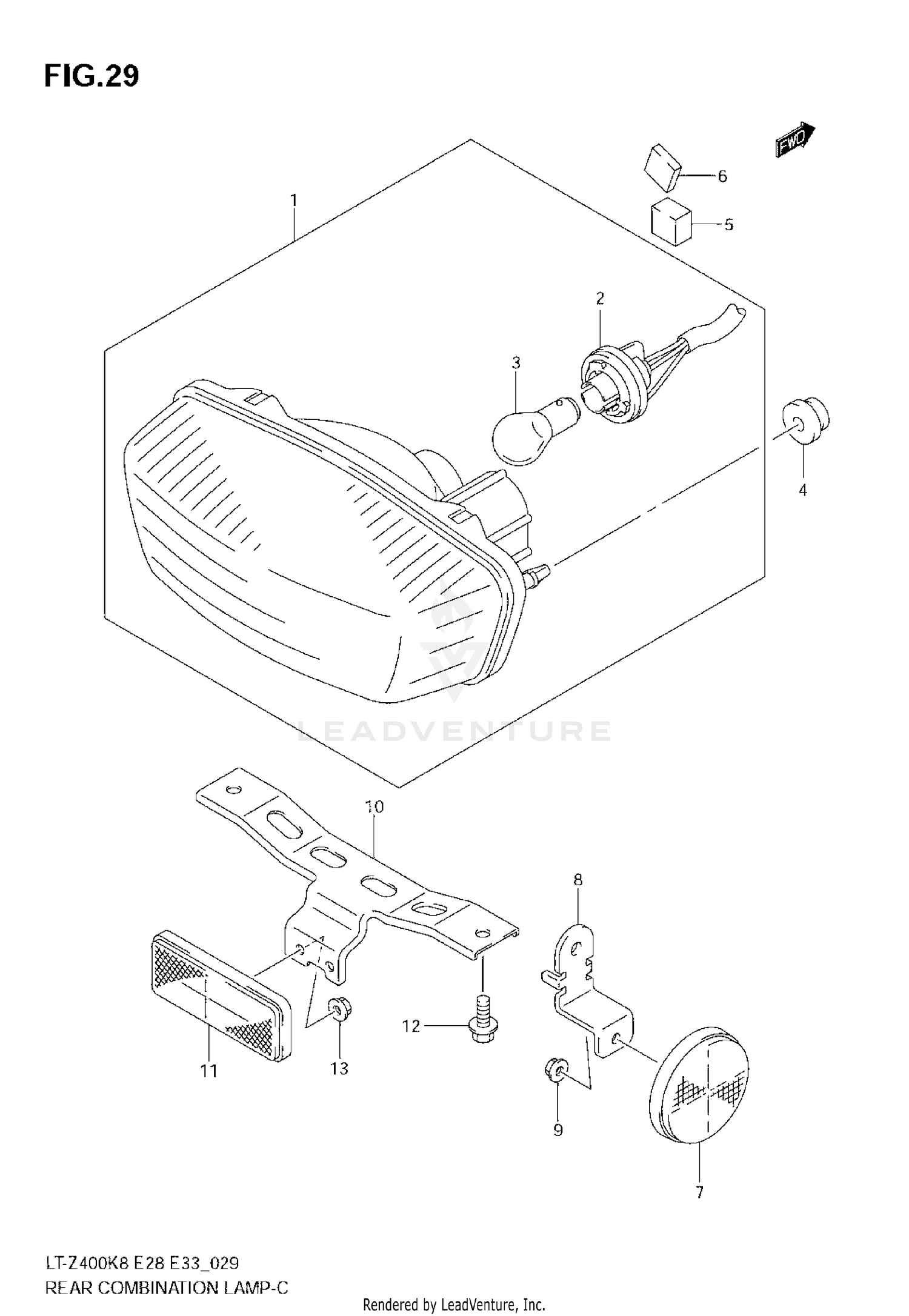REAR COMBINATION (E28)