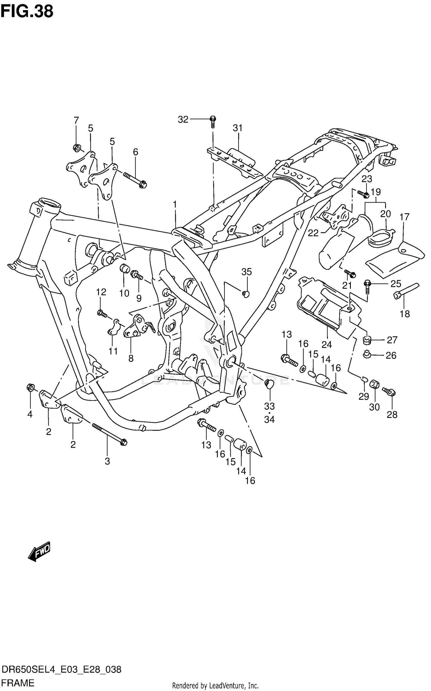FRAME (DR650SEL4 E33)