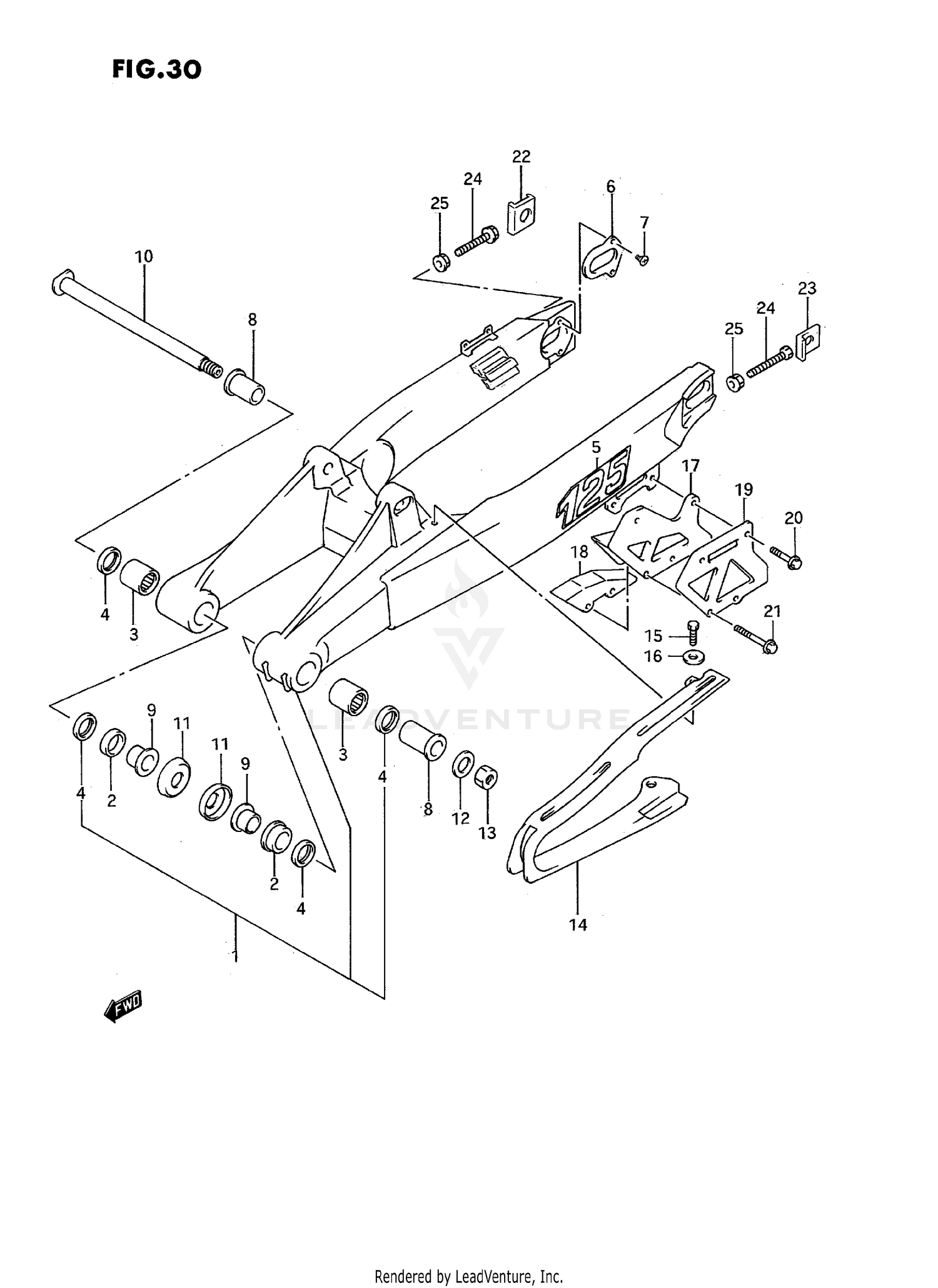 REAR SWINGING ARM (MODEL N)