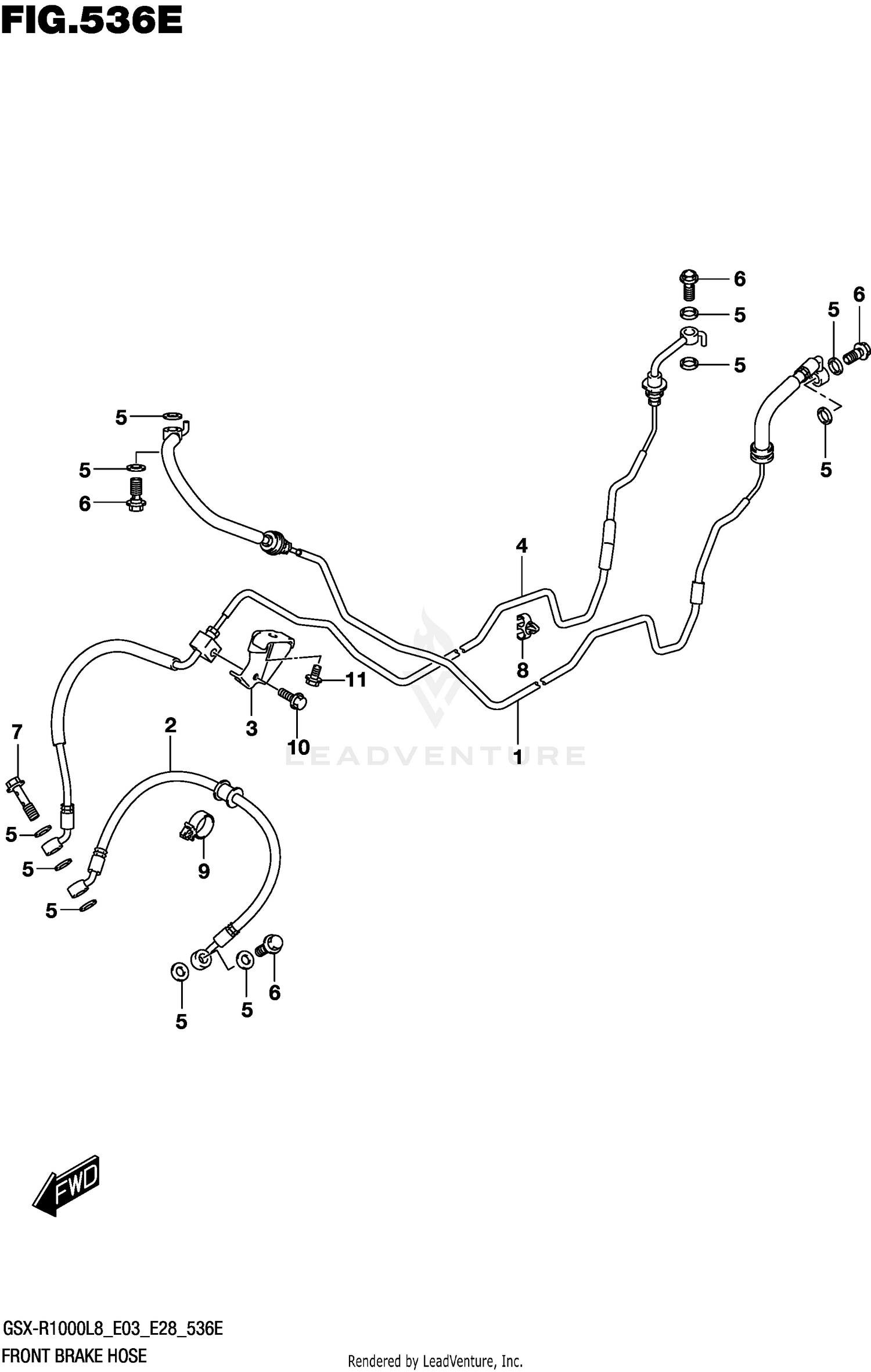 FRONT BRAKE HOSE (GSX-R1000AL8 E33)