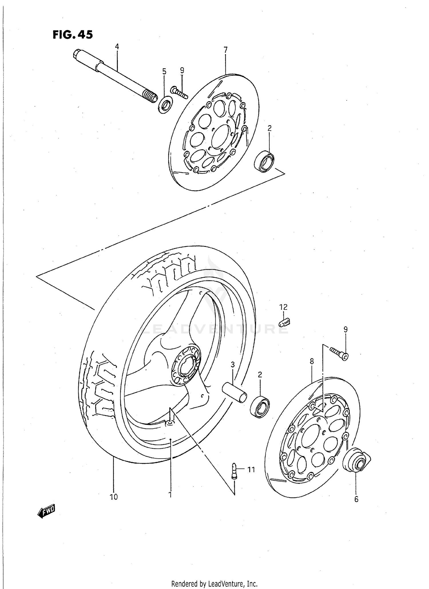 FRONT WHEEL (MODEL P)