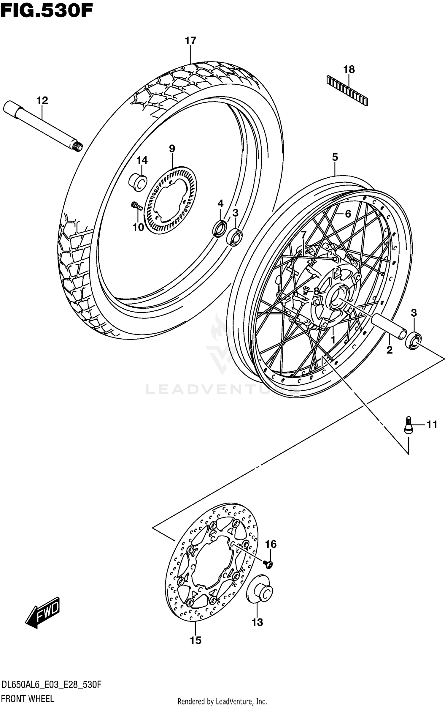 FRONT WHEEL (DL650XAL6 E03)