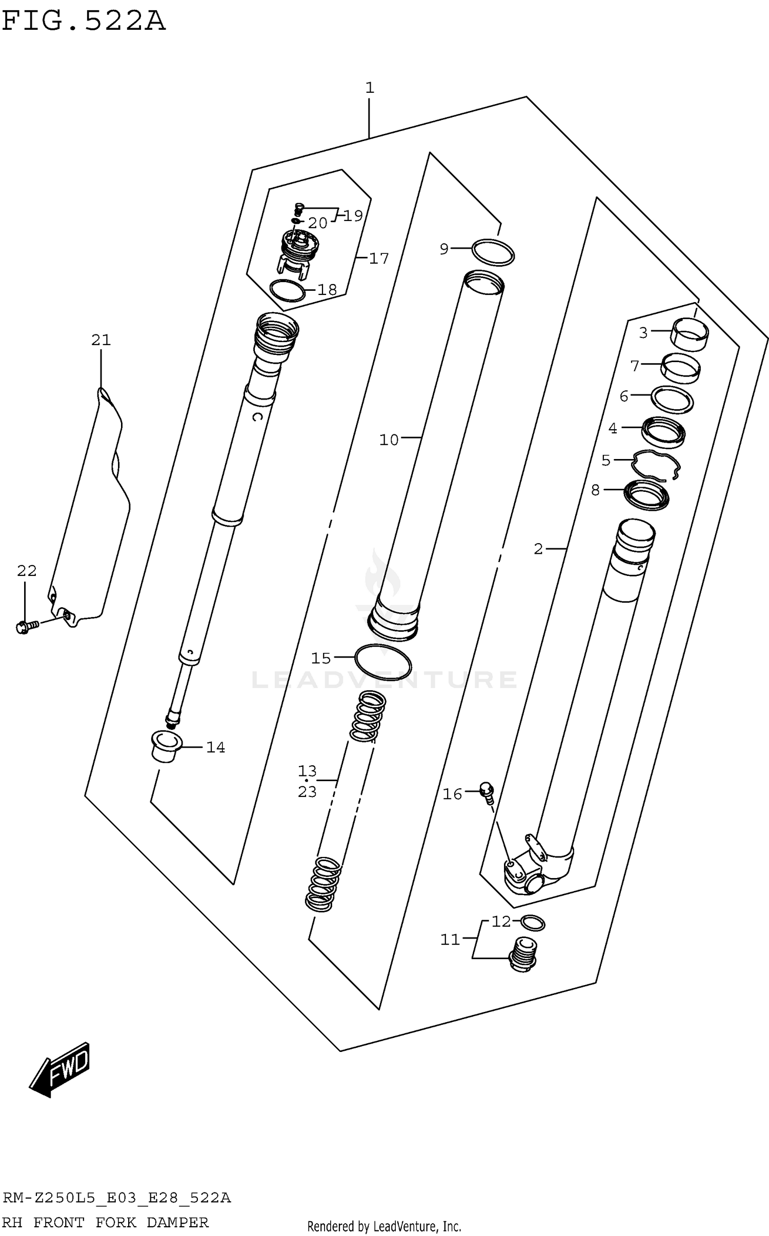 RH FRONT FORK DAMPER