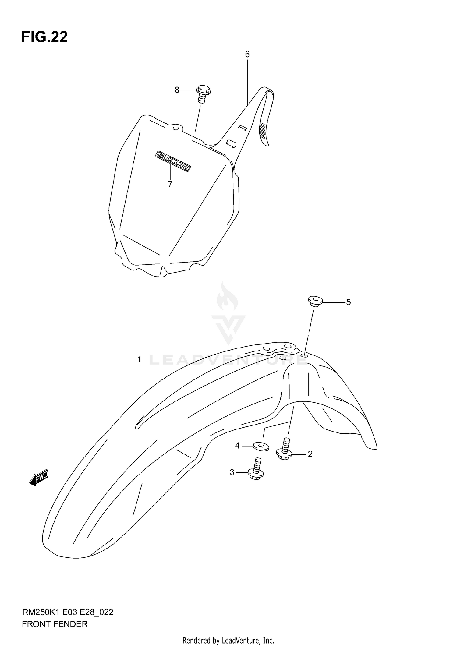 FRONT FENDER (MODEL K1/K2/K3)