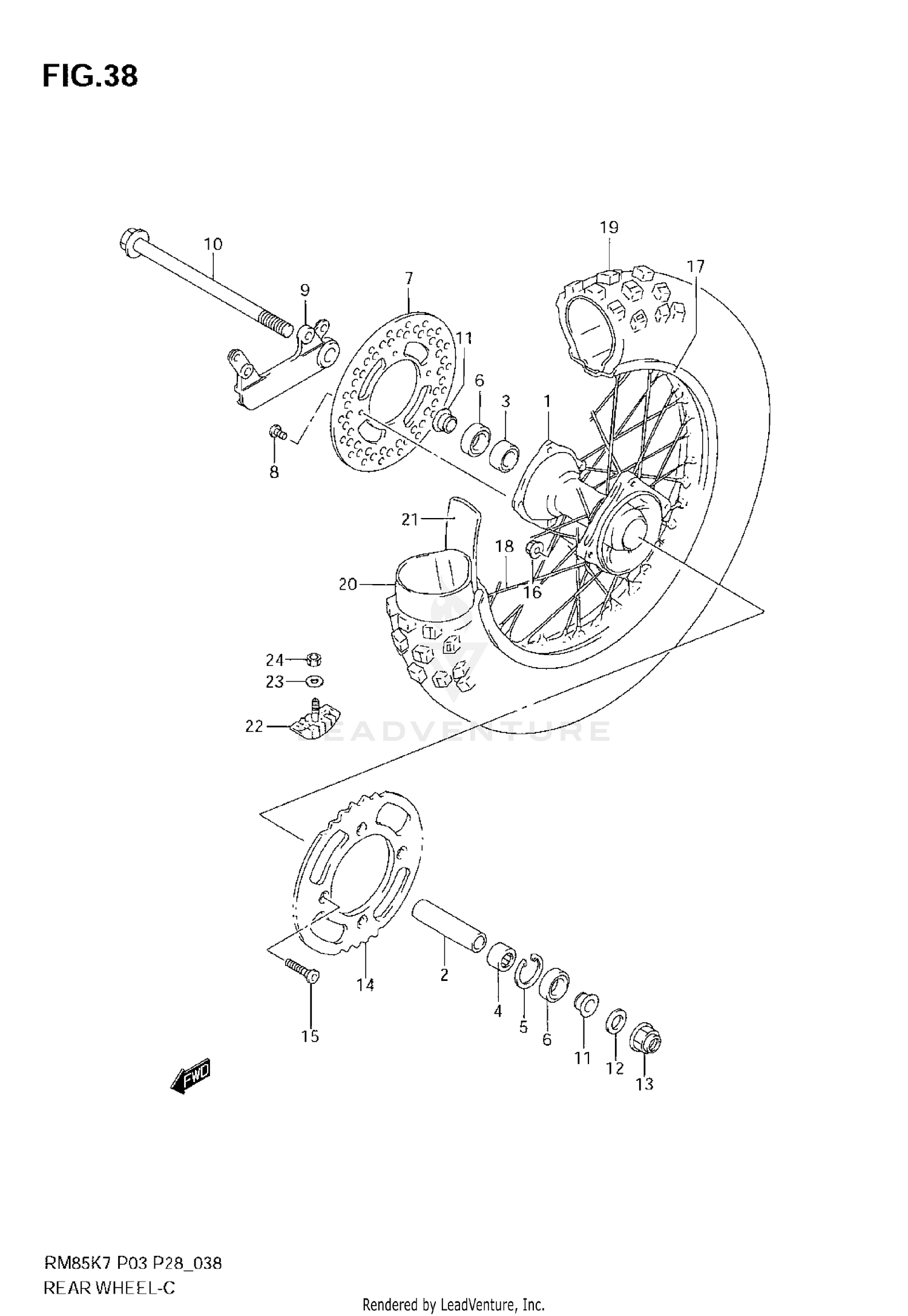 REAR WHEEL (RM85K7/K8)
