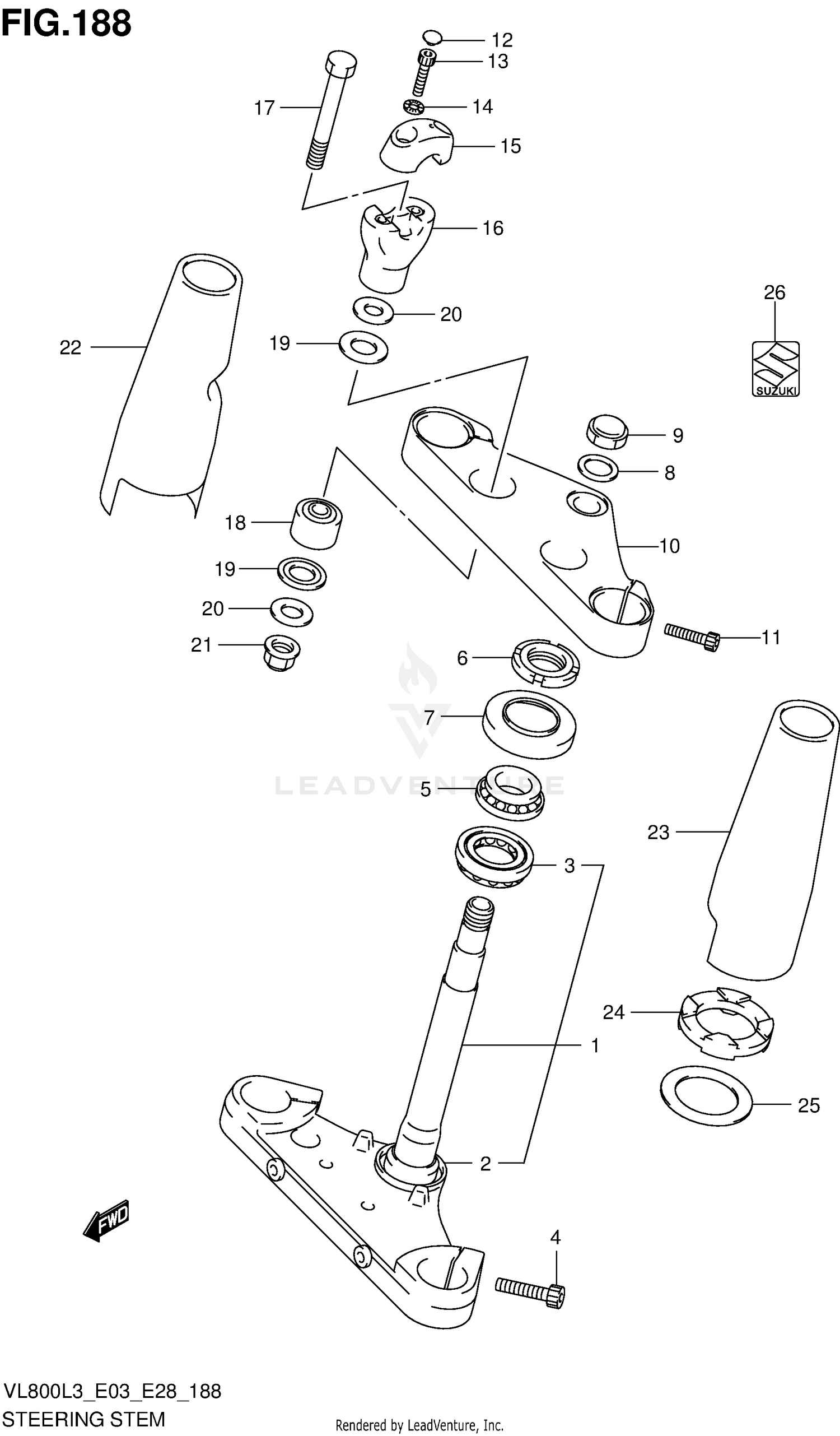 STEERING STEM (VL800TL3 E03)