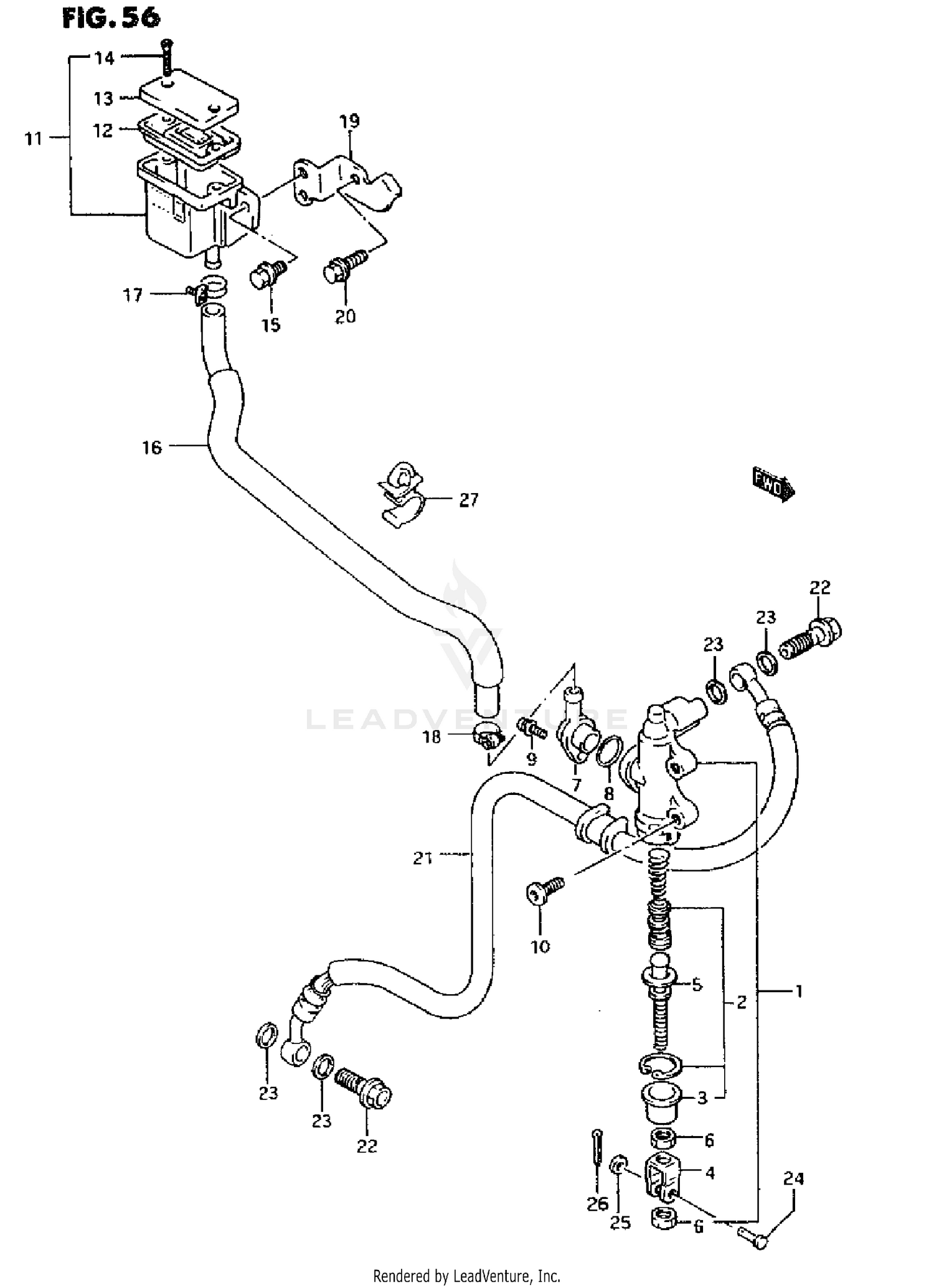 REAR MASTER CYLINDER (MODEL P)