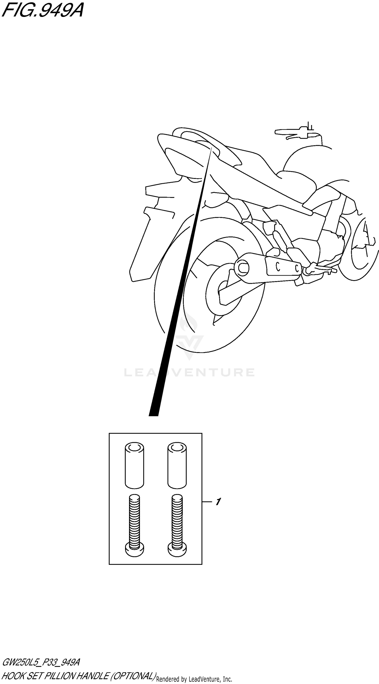 HOOK SET PILLION HANDLE (OPTIONAL)