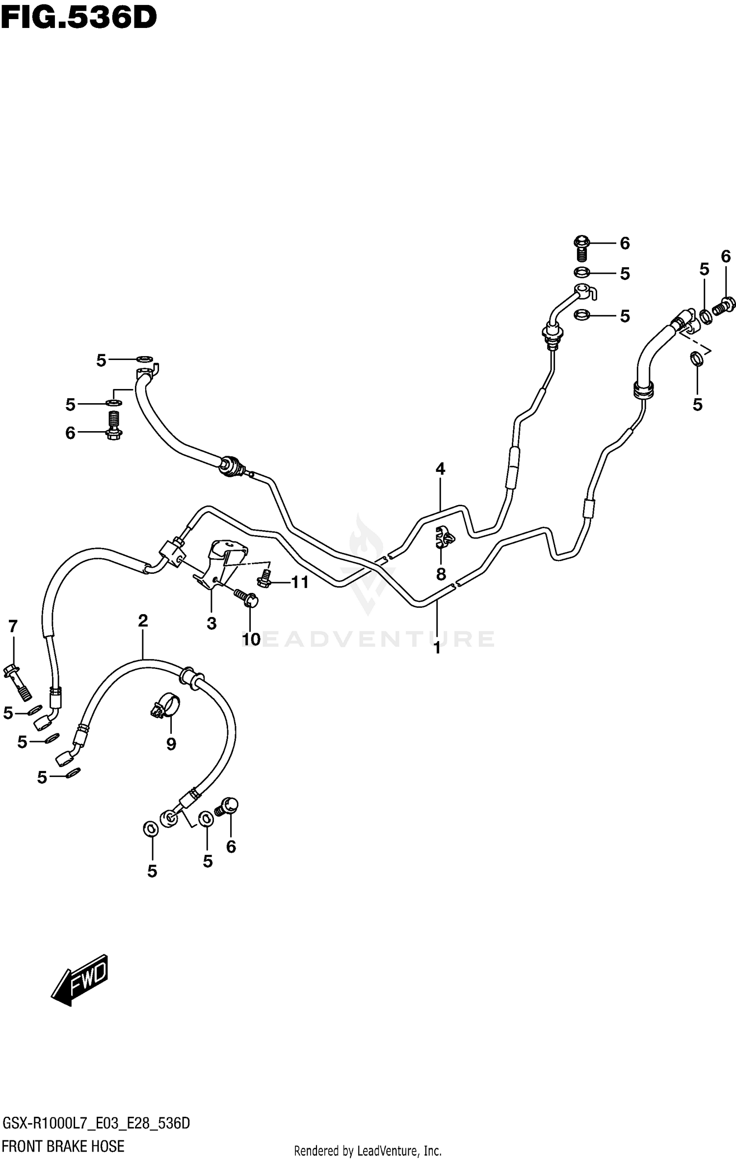 FRONT BRAKE HOSE (GSX-R1000AL7 E03)