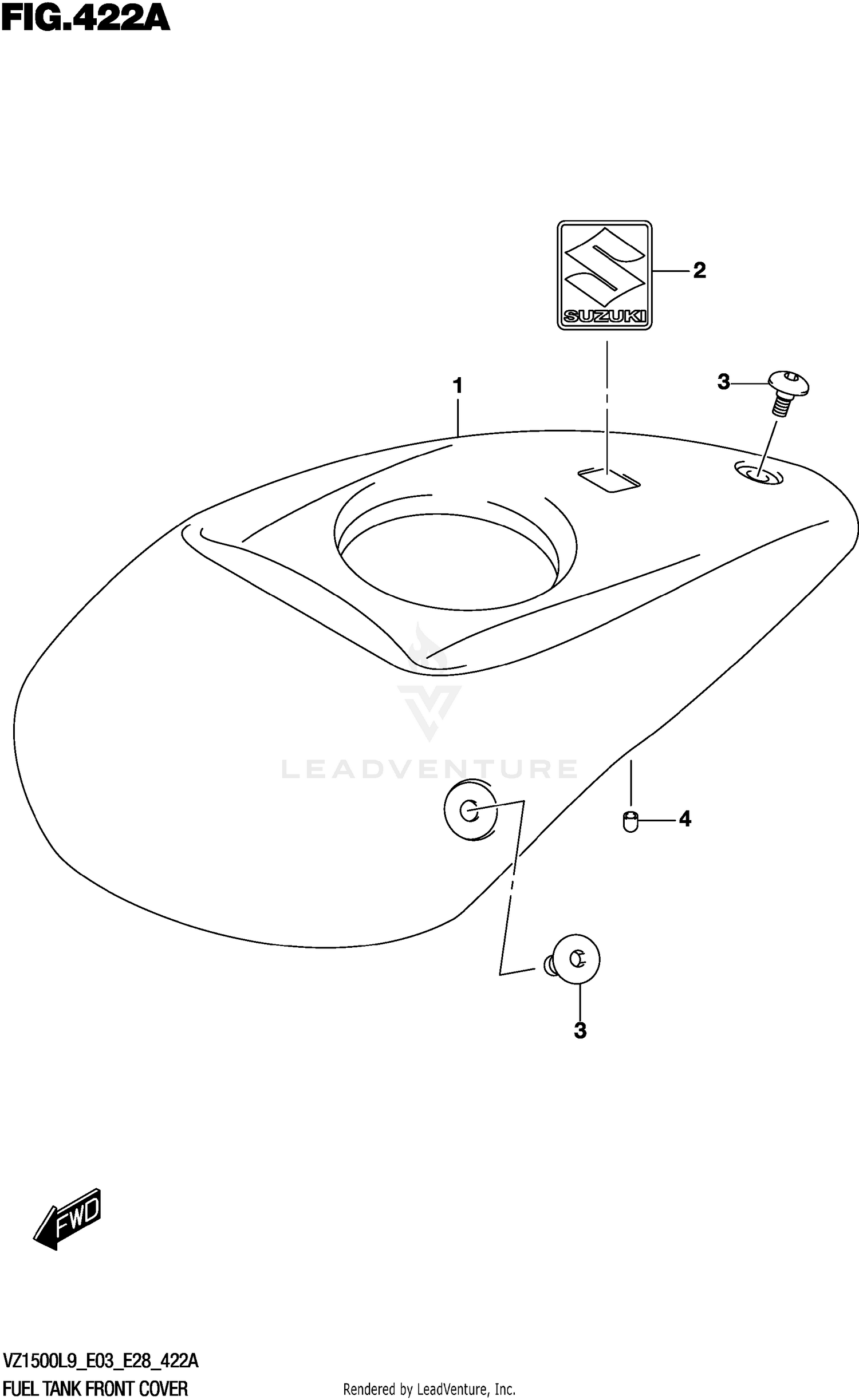 FUEL TANK FRONT COVER