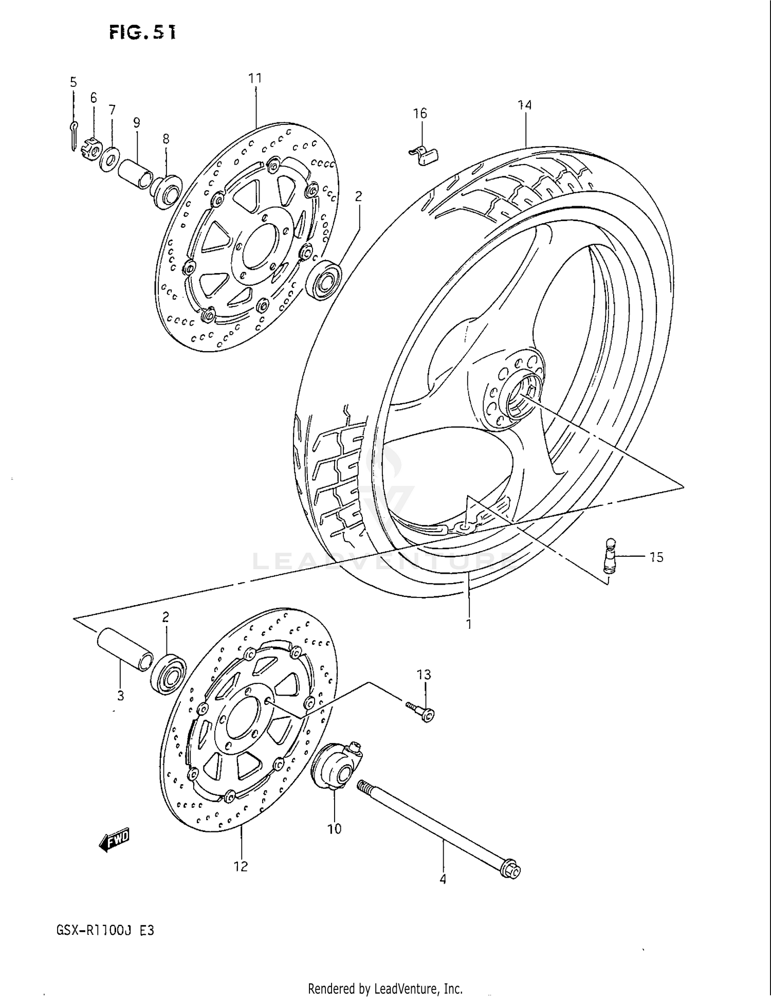 FRONT WHEEL (MODEL J)
