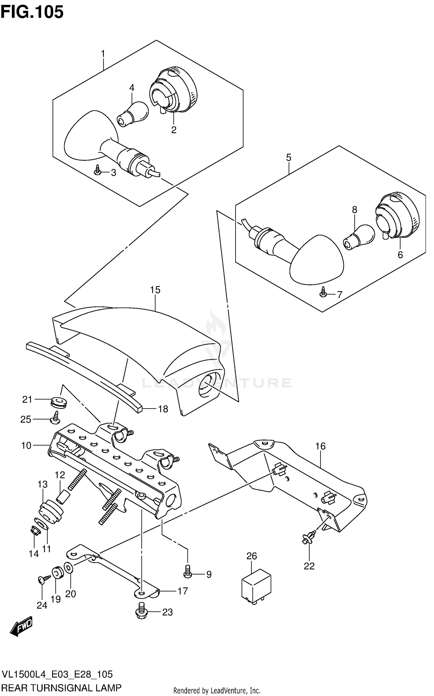 REAR TURNSIGNAL LAMP (VL1500BL4 E03)
