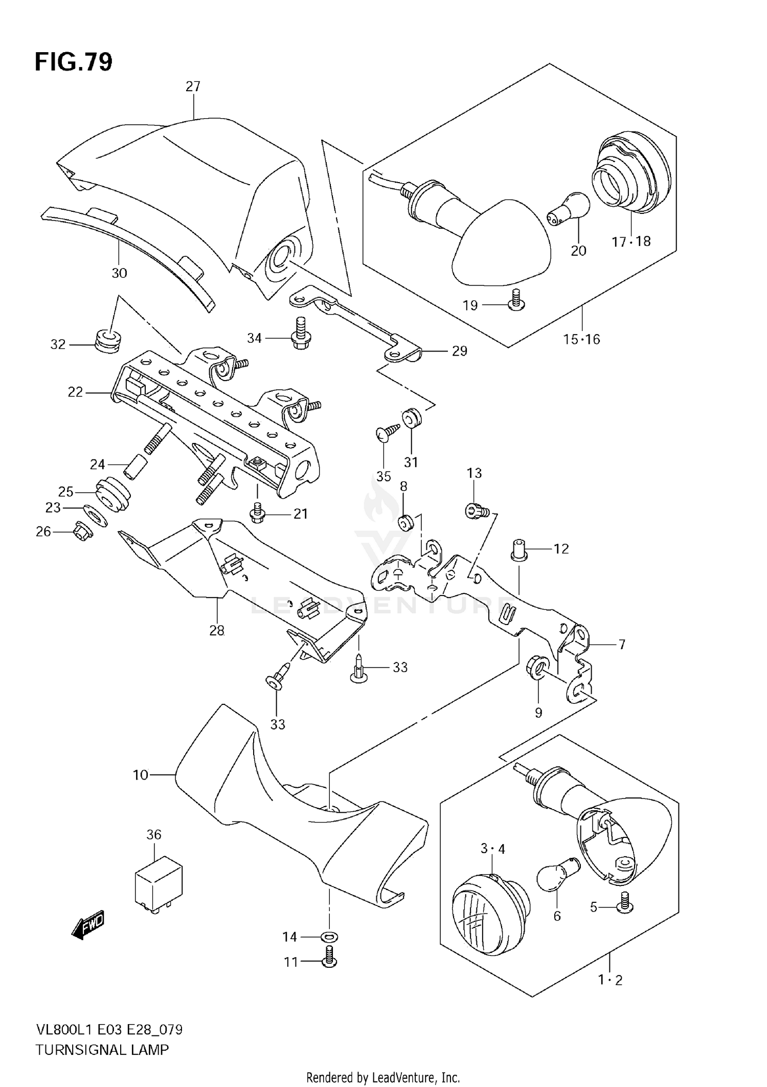 TURNSIGNAL LAMP (VL800 E3)
