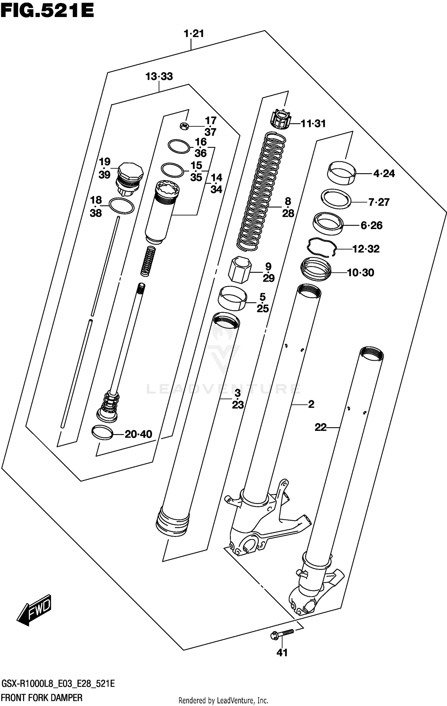 FRONT FORK DAMPER (GSX-R1000AL8 E33)