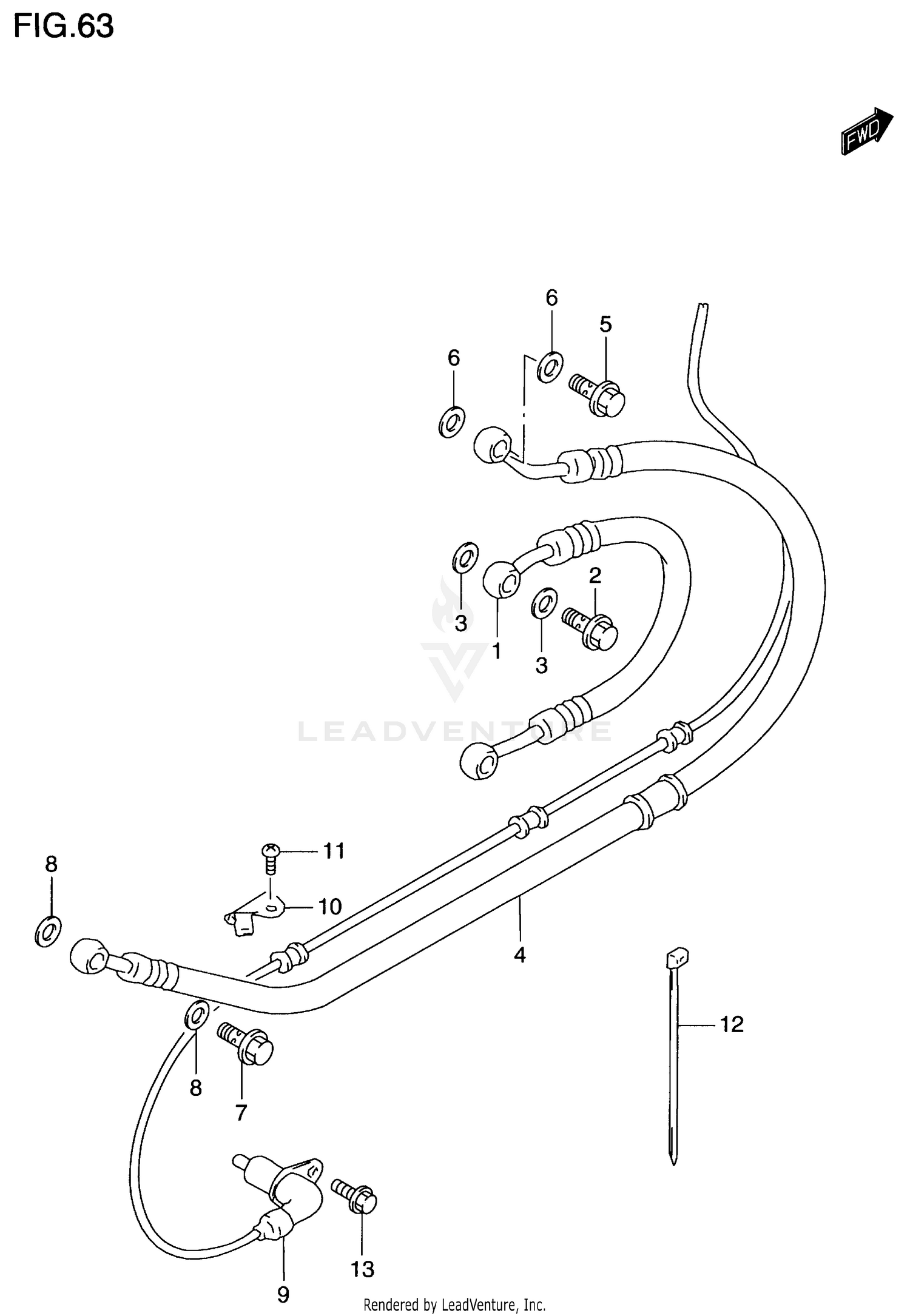 REAR BRAKE HOSE (GSF1200SAV)