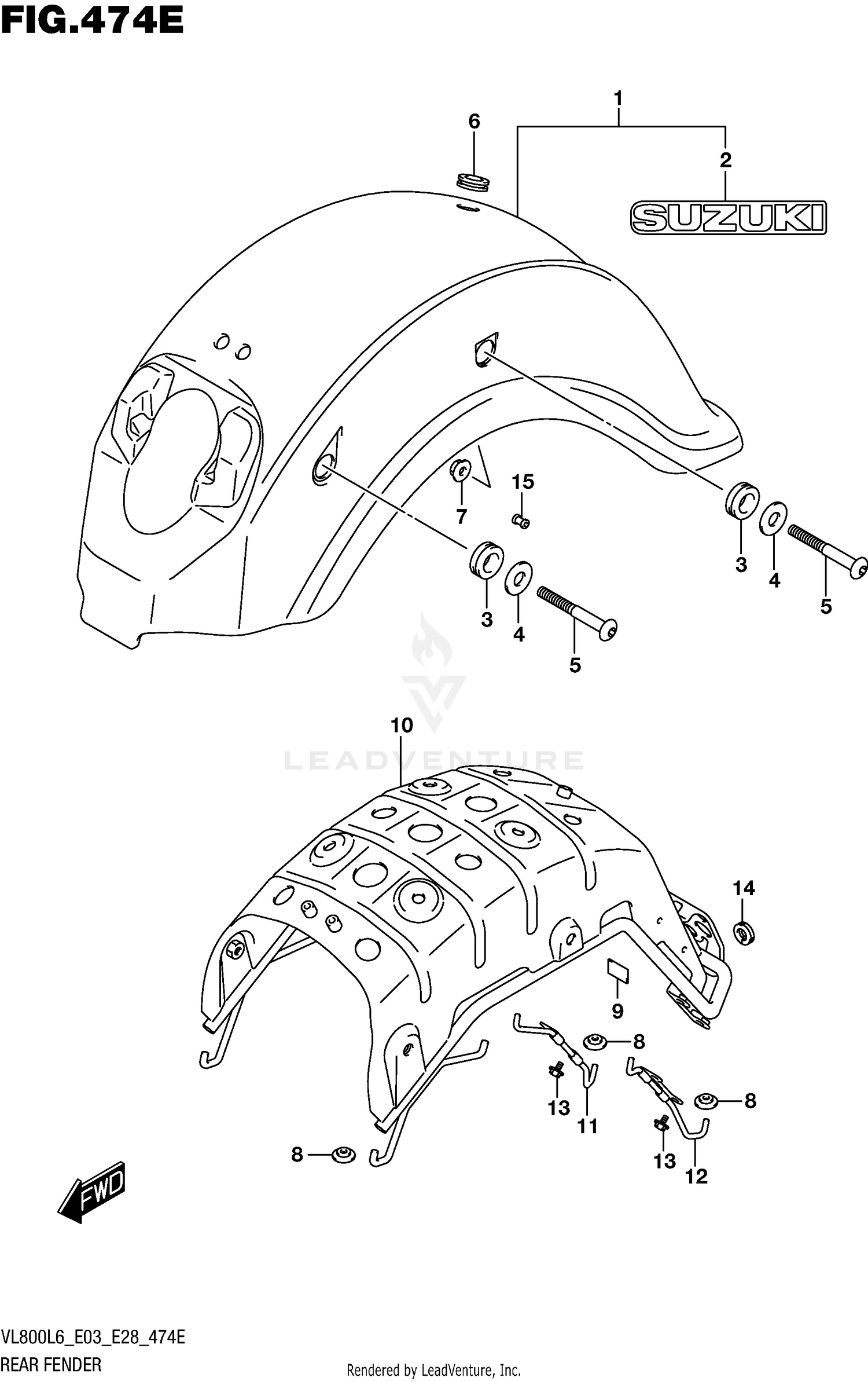 REAR FENDER (VL800TL6 E28)
