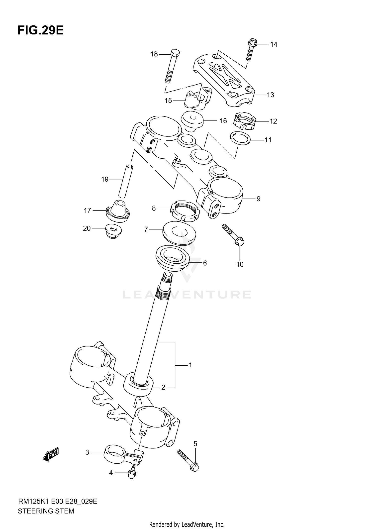 STEERING STEM (MODEL K6)