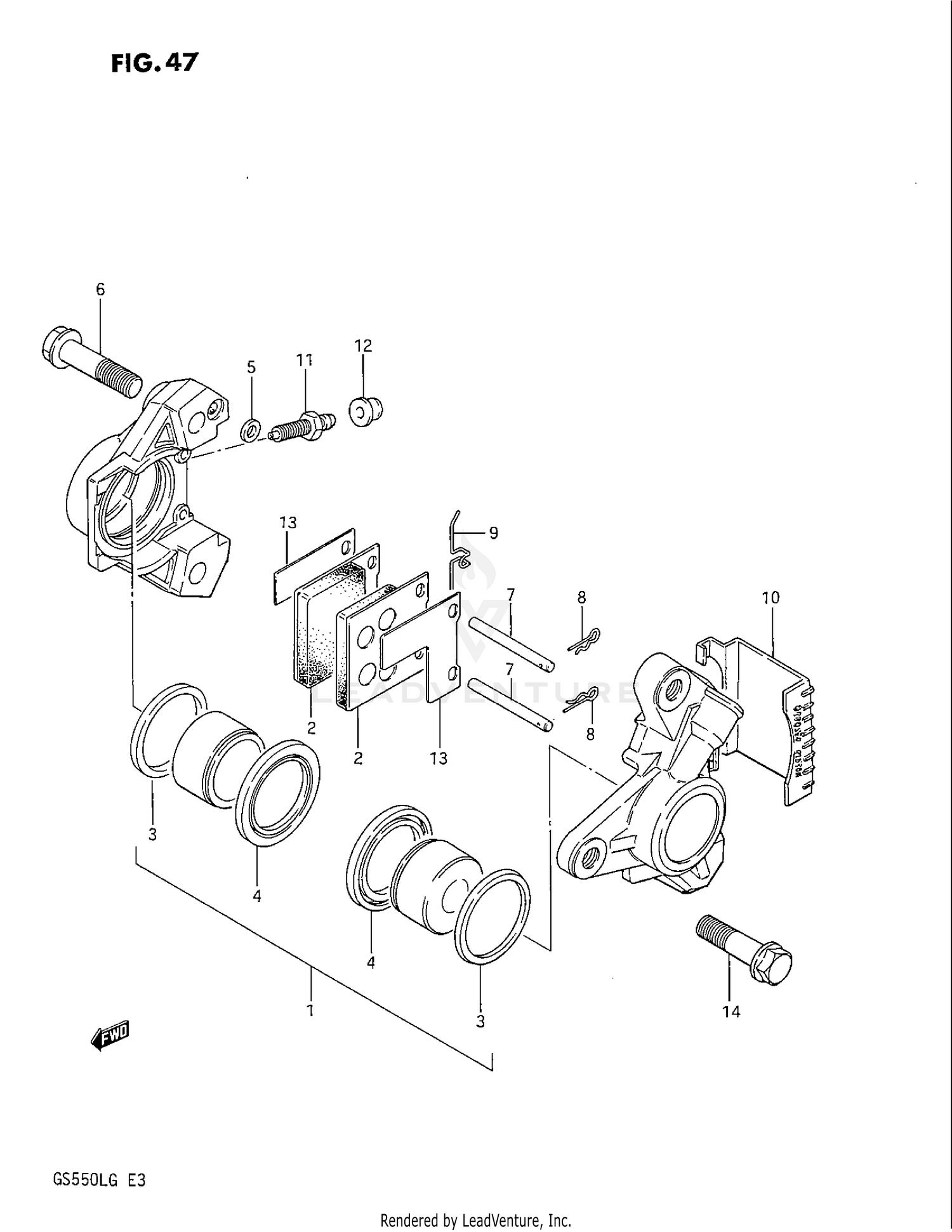 FRONT CALIPERS (MODEL F)