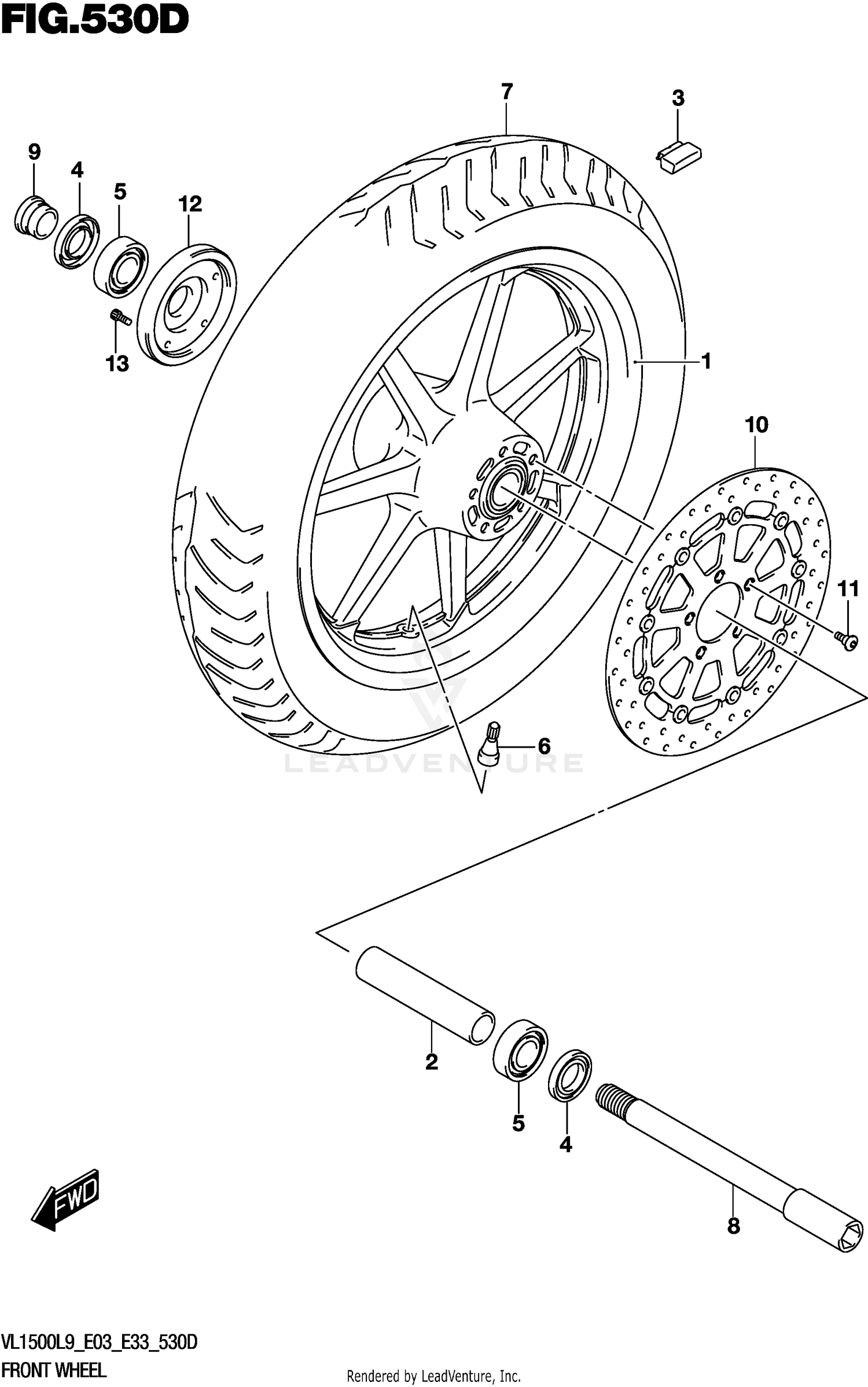 FRONT WHEEL (VL1500TL9 E33)