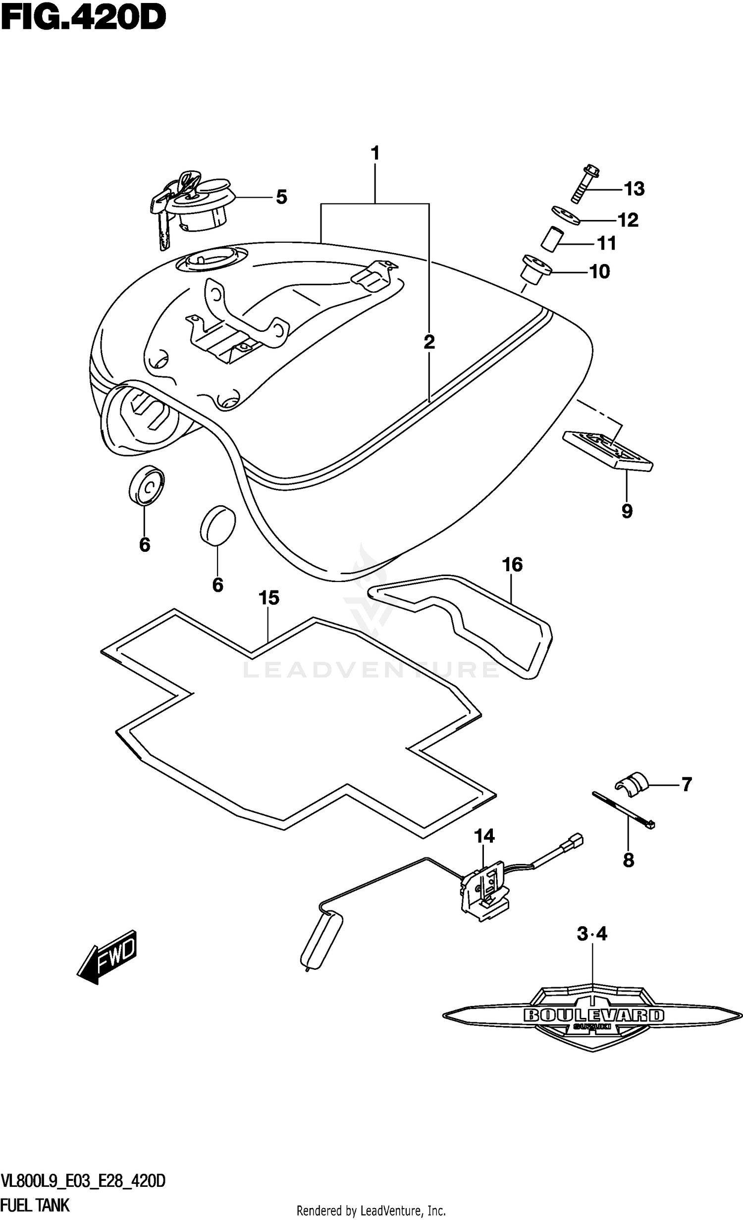 FUEL TANK (VL800TL9 E03)