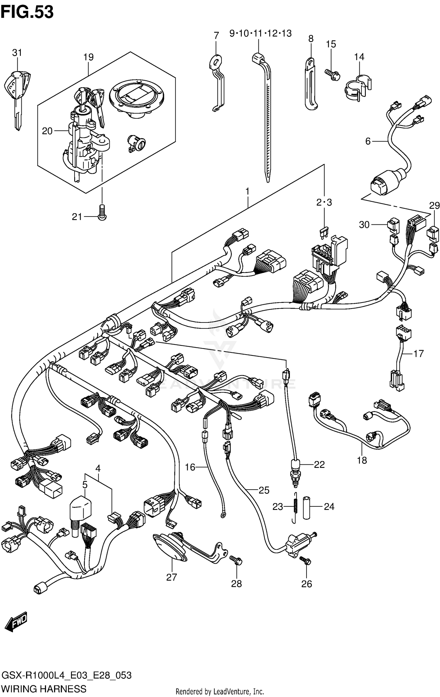WIRING HARNESS (GSX-R1000L4 E28)
