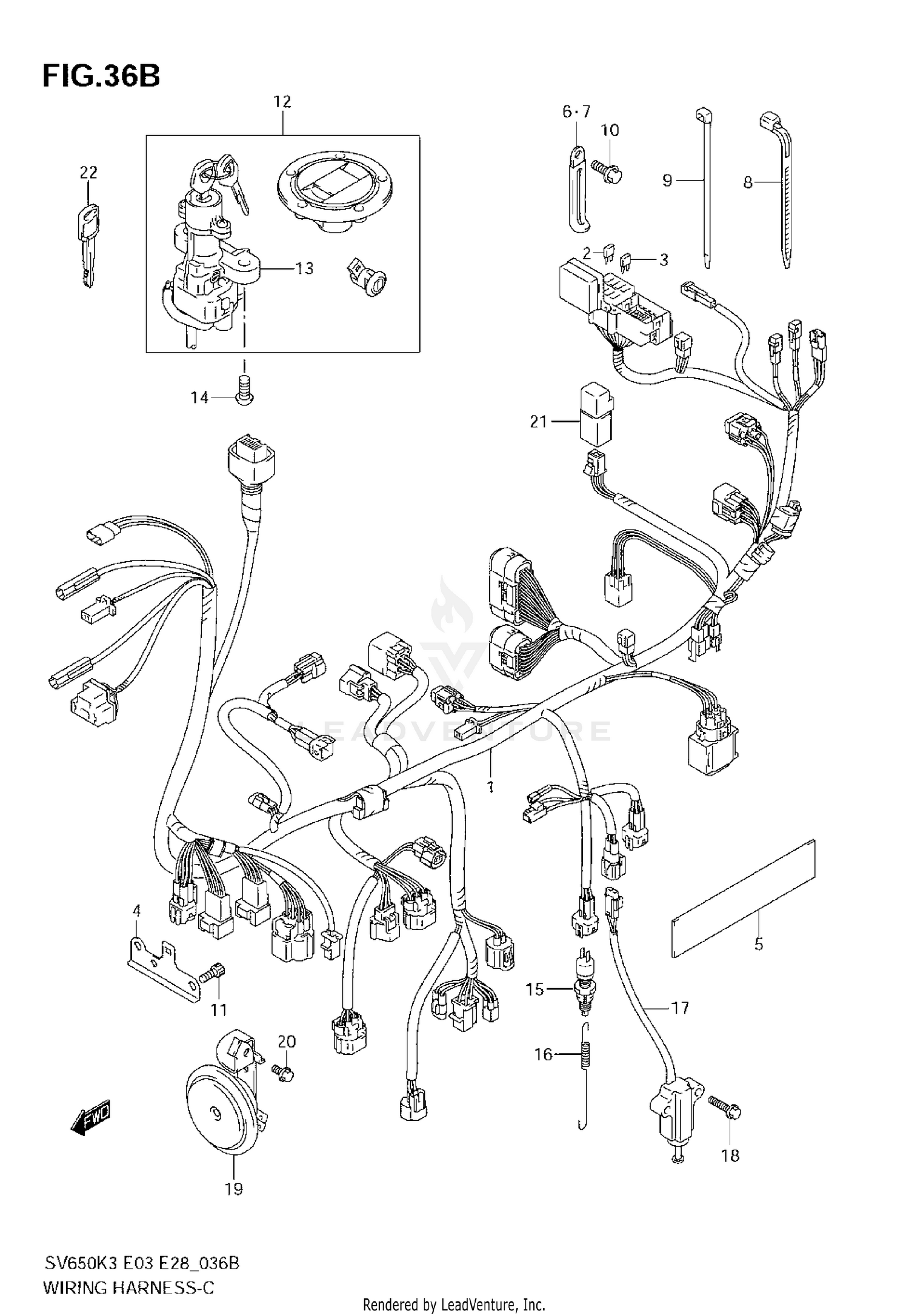 WIRING HARNESS (SV650K7)