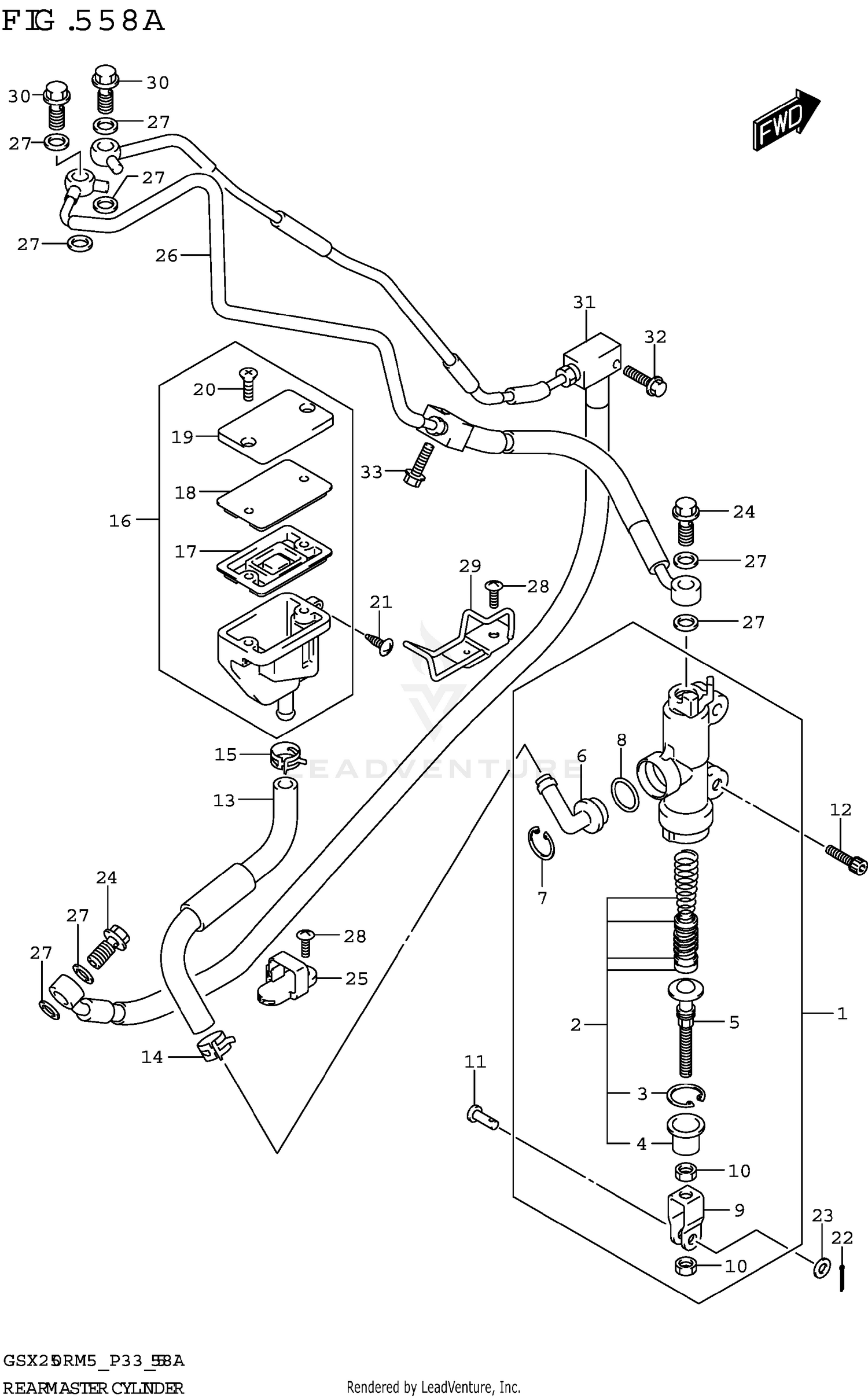REAR MASTER CYLINDER