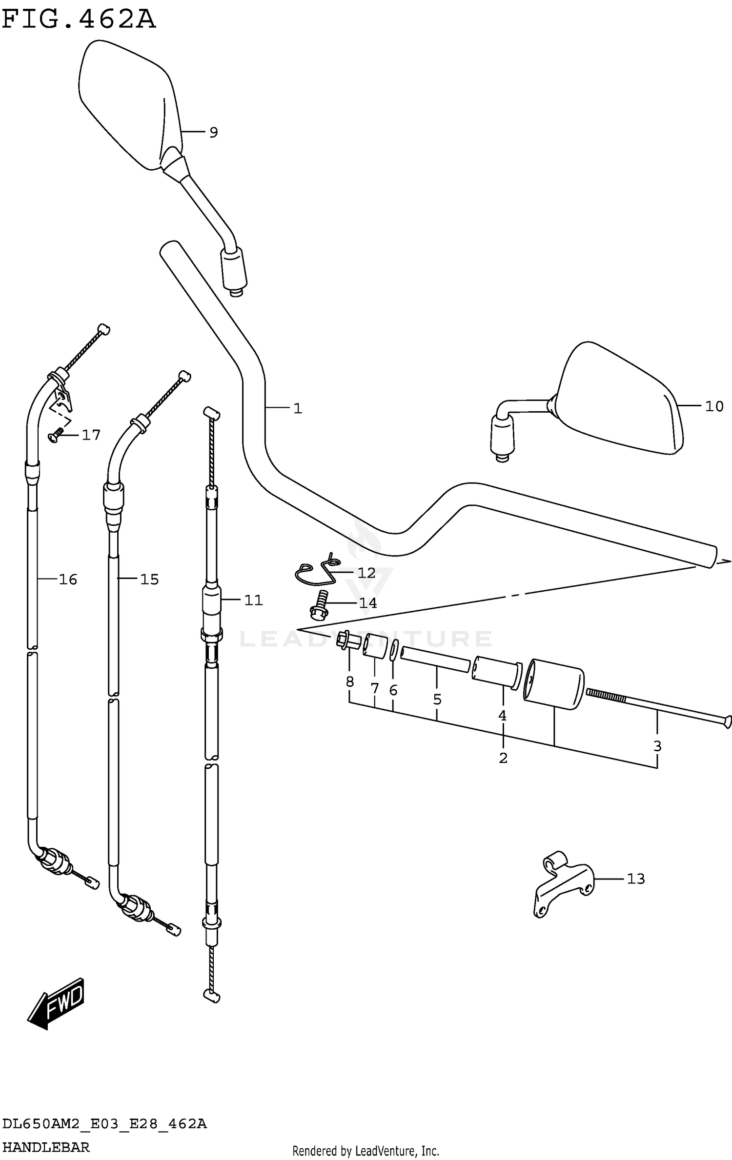 HANDLEBAR (DL650AM2 E03)