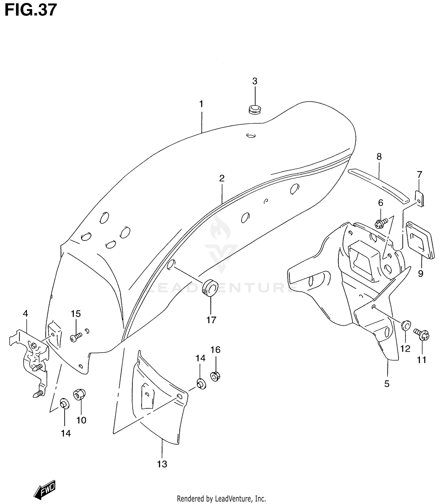 REAR FENDER (MODEL X)