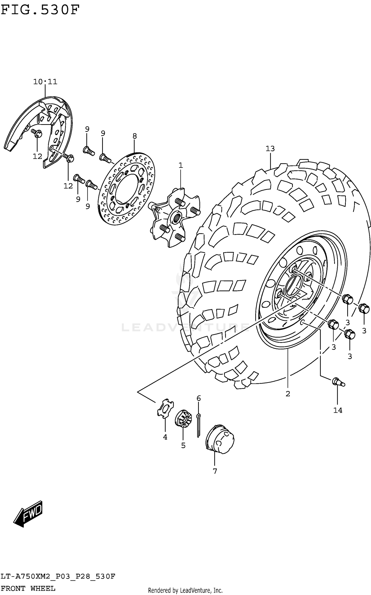 FRONT WHEEL (LT-A750XPM2 P33)