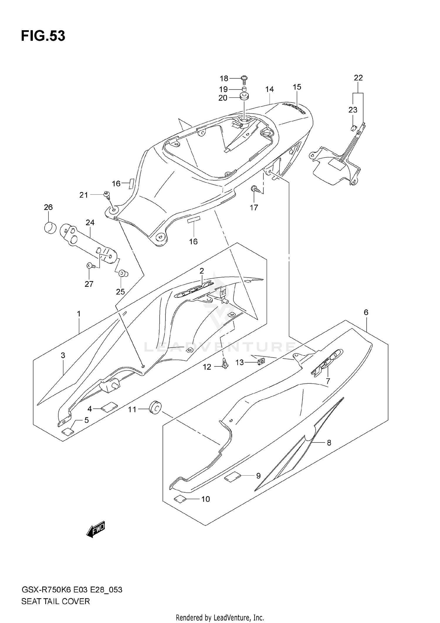 SEAT TAIL COVER (MODEL K6)