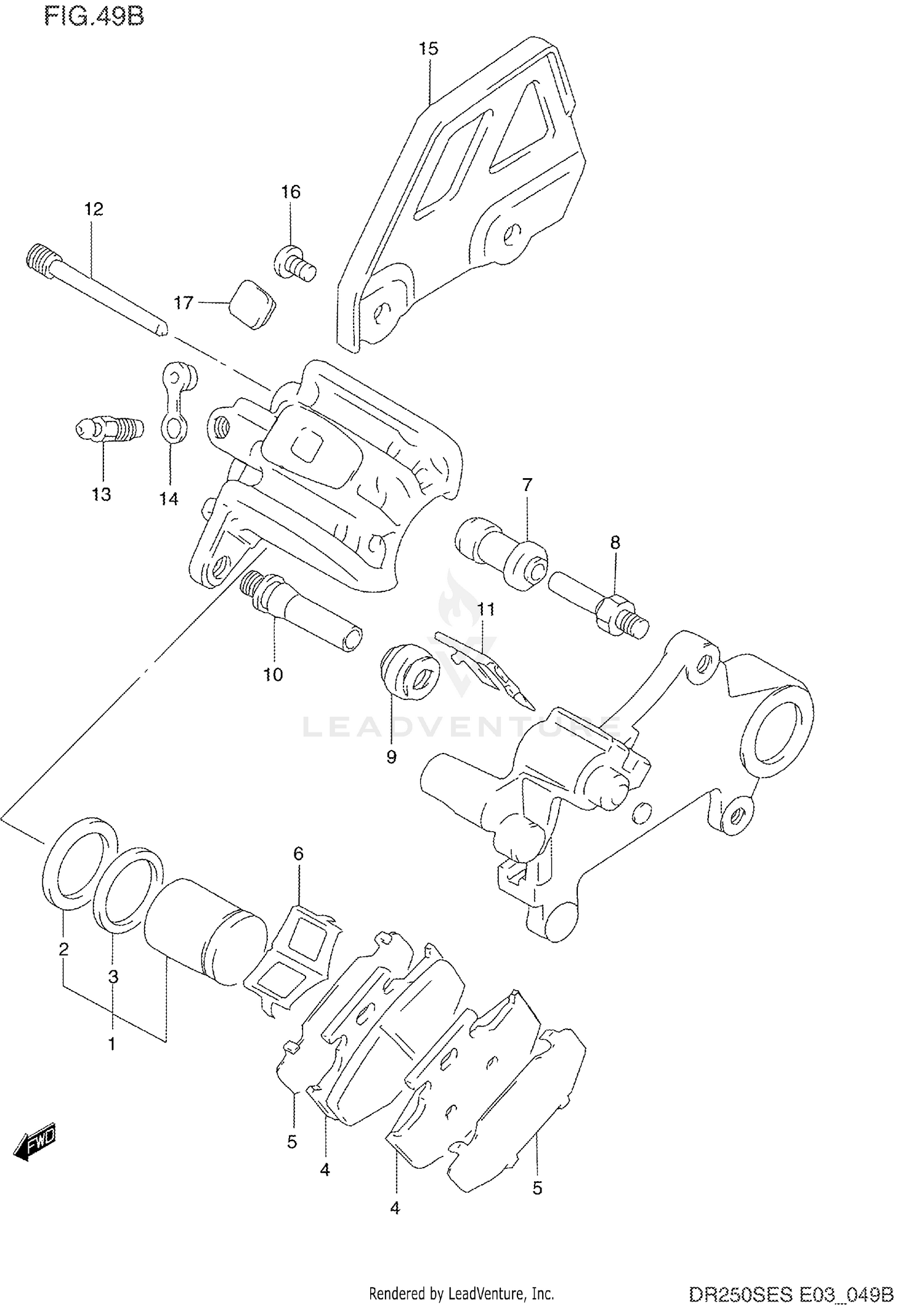 REAR CALIPER (MODEL R/S)