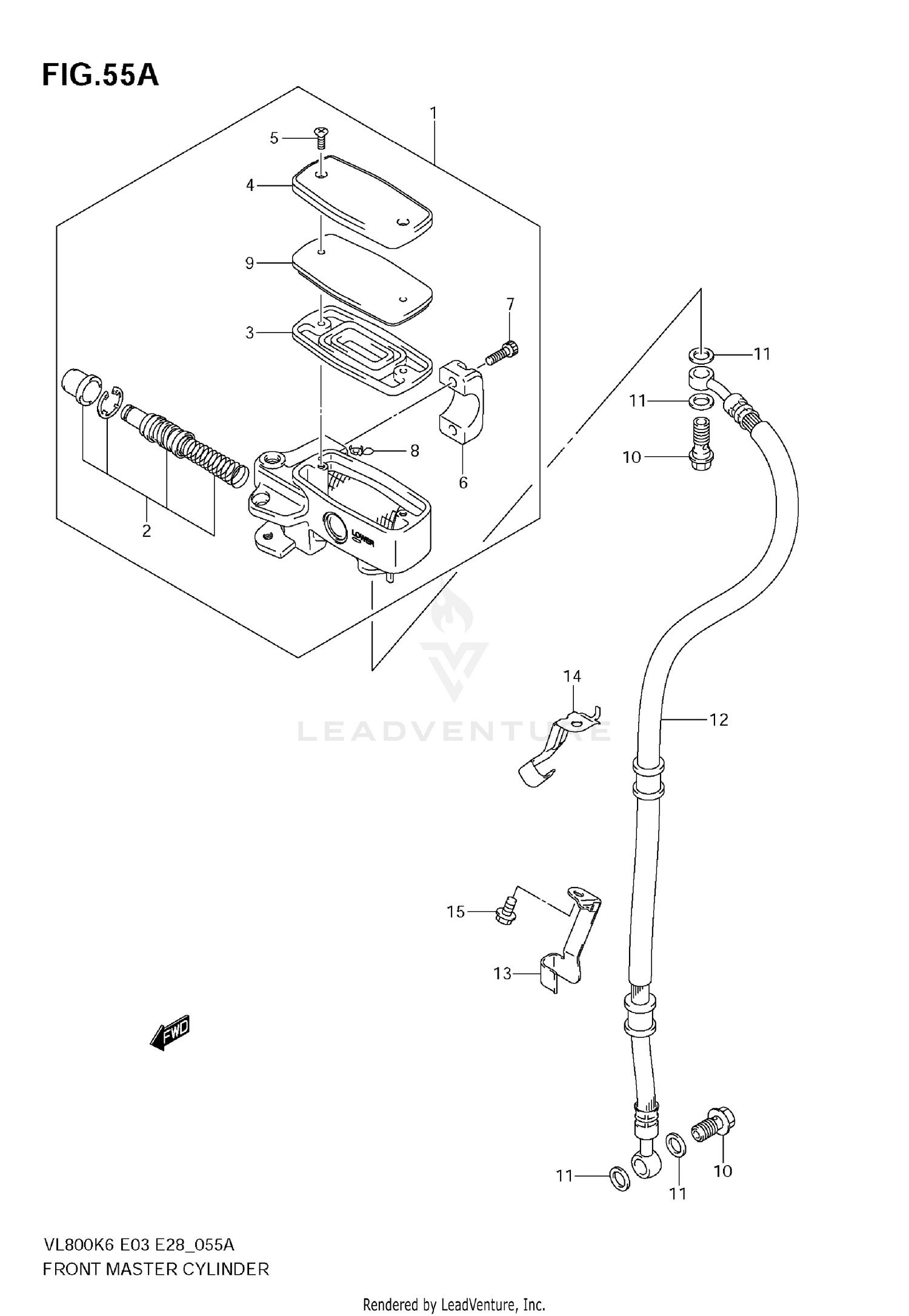 FRONT MASTER CYLINDER (MODEL K7/K8/K9)