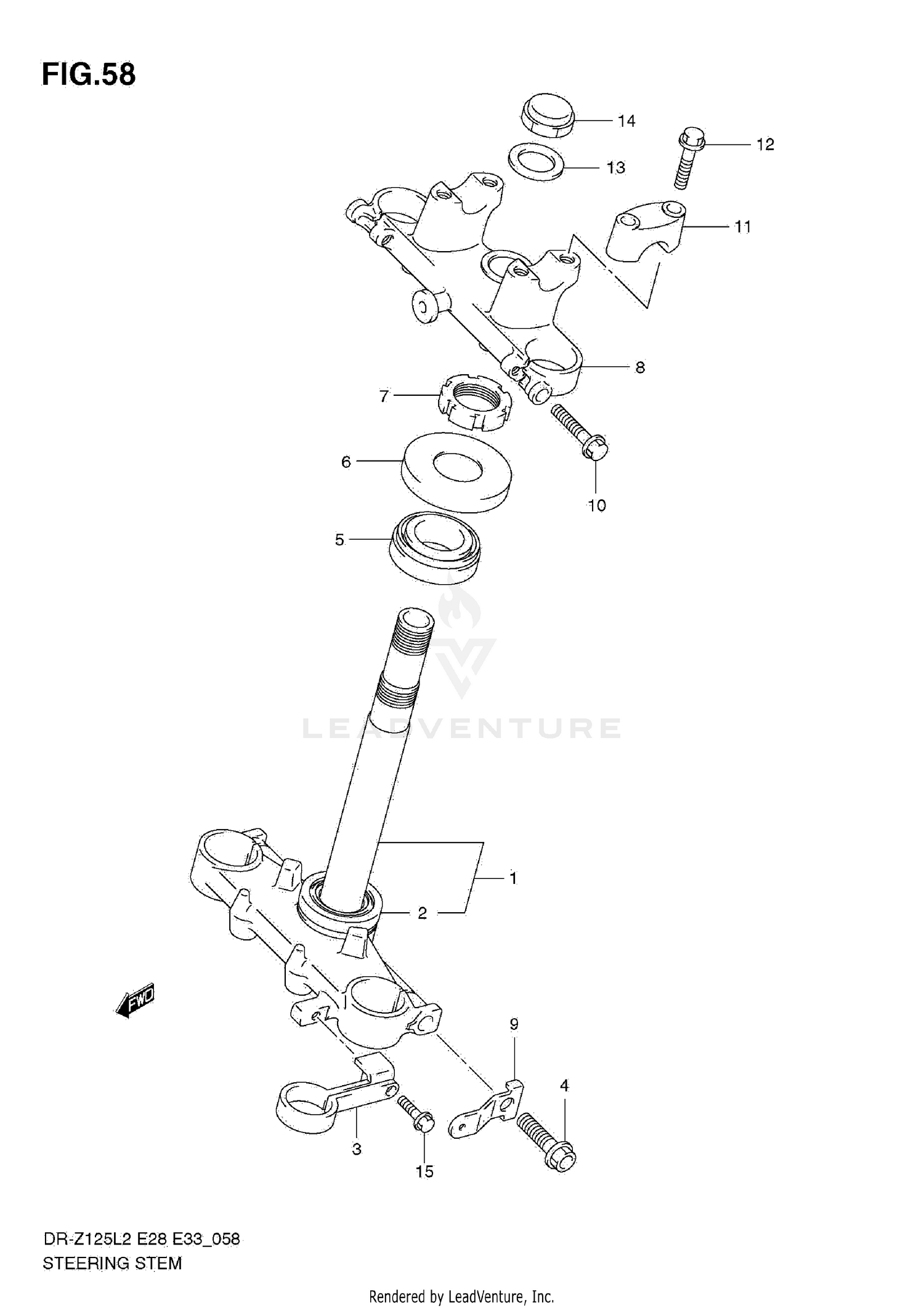 STEERING STEM (DR-Z125 E28)