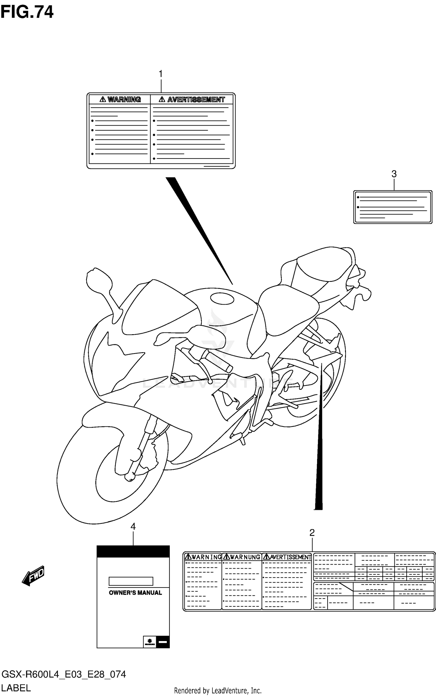 LABEL (GSX-R600L4 E28)