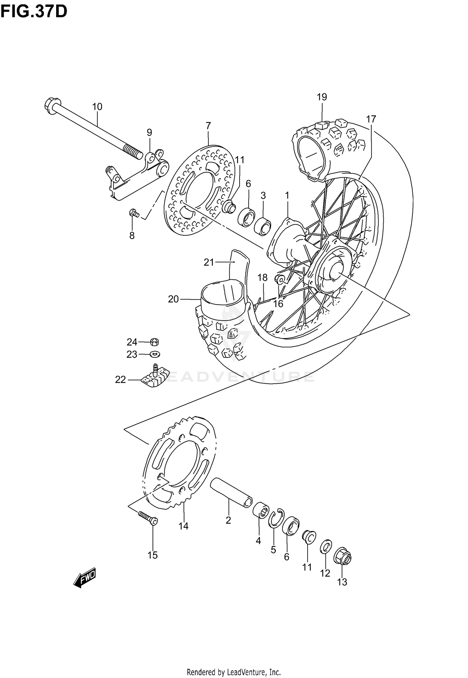 REAR WHEEL (RM85K5/K6)