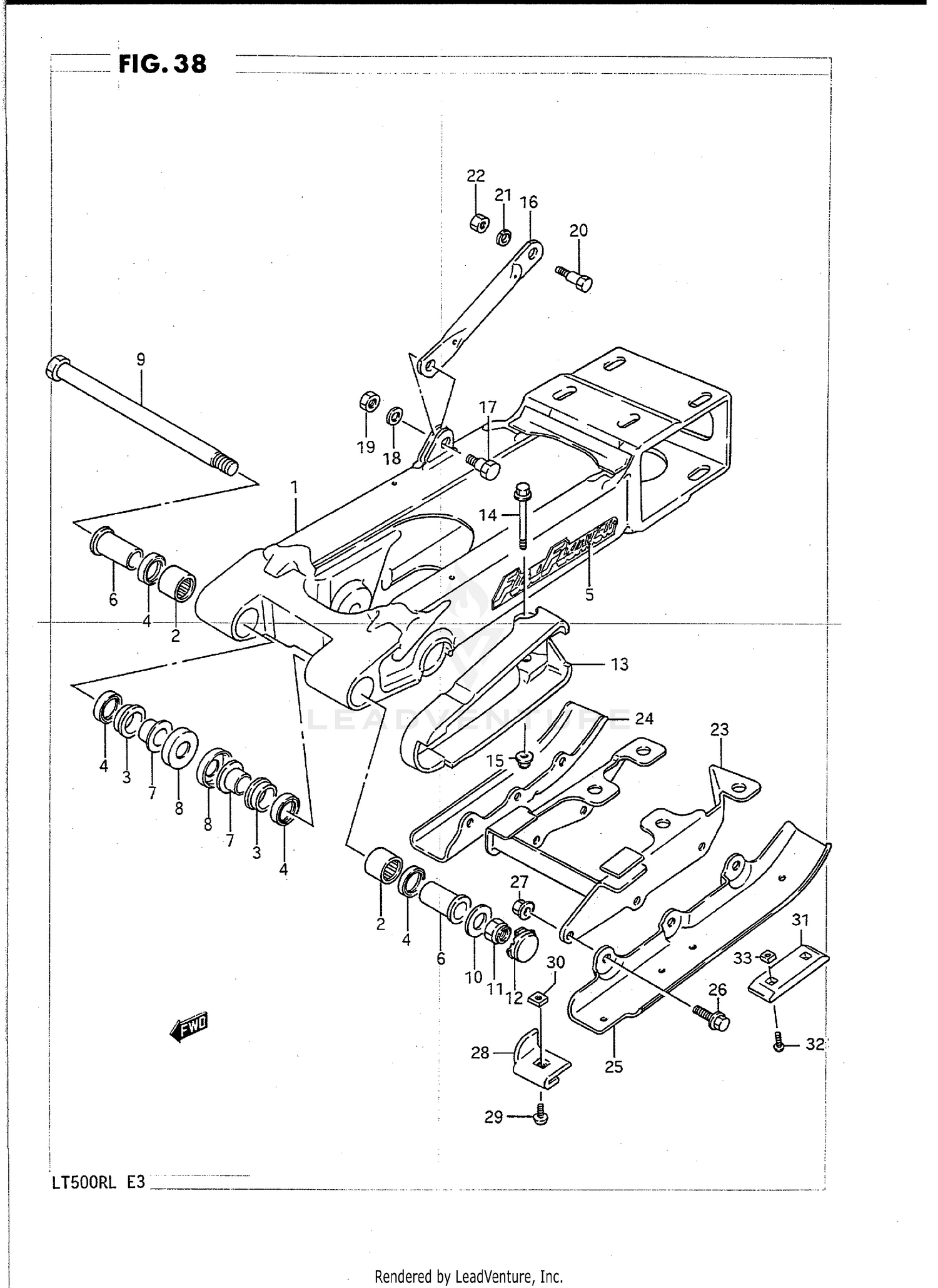 REAR SWINGING ARM (MODEL H)