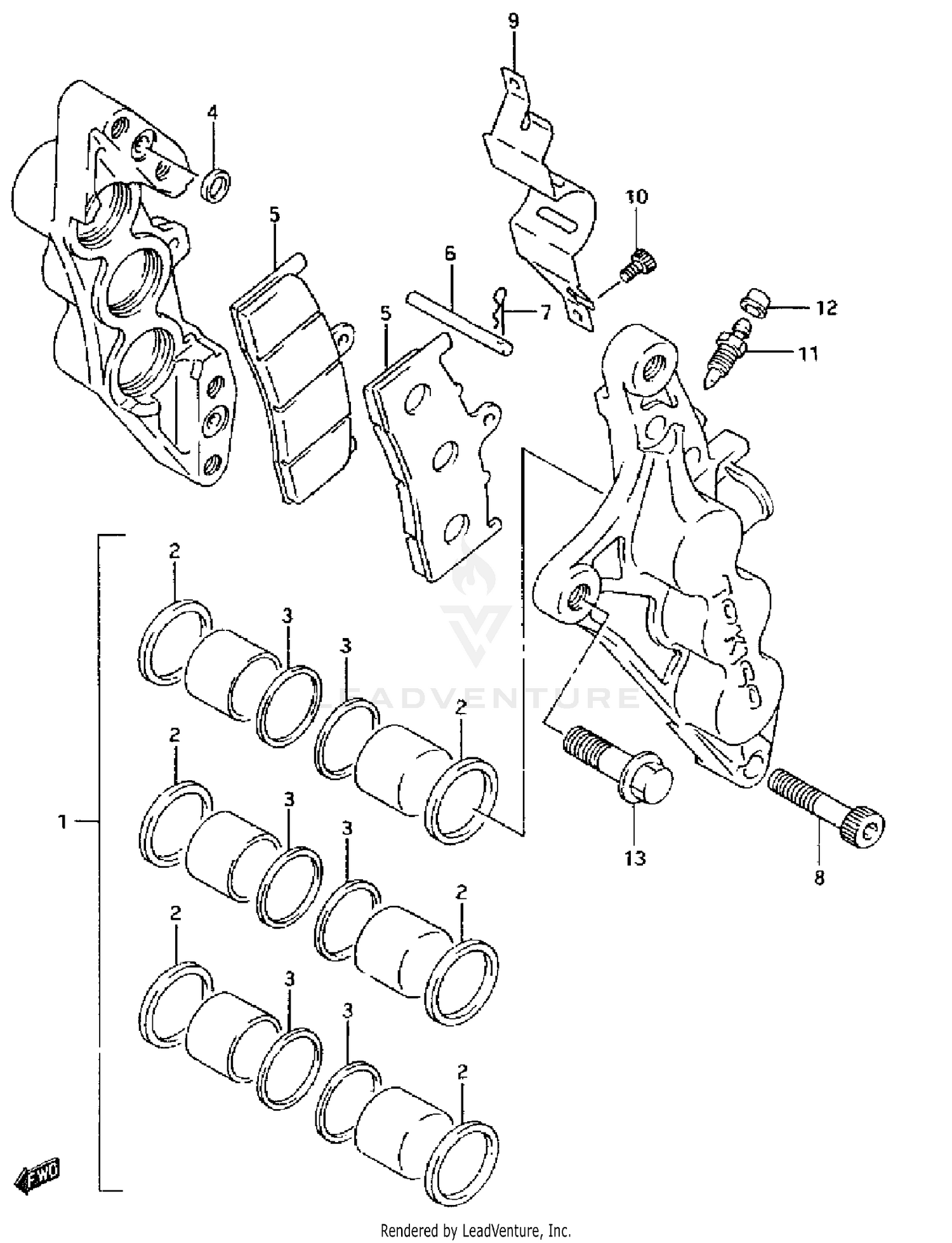 FRONT CALIPERS (MODEL R)