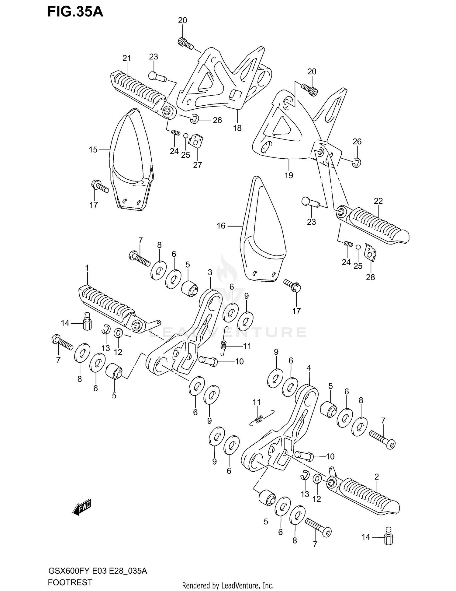 FOOTREST (MODEL K1/K2/K3)