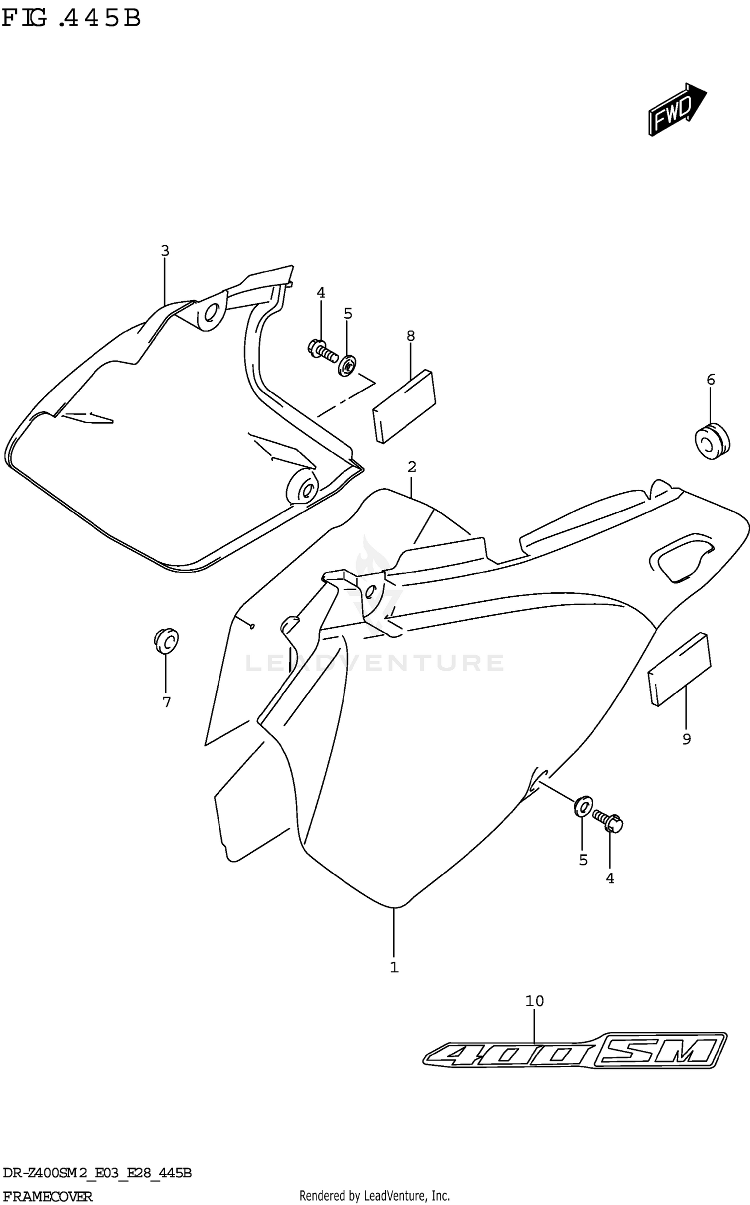 FRAME COVER (DR-Z400SM:E33)