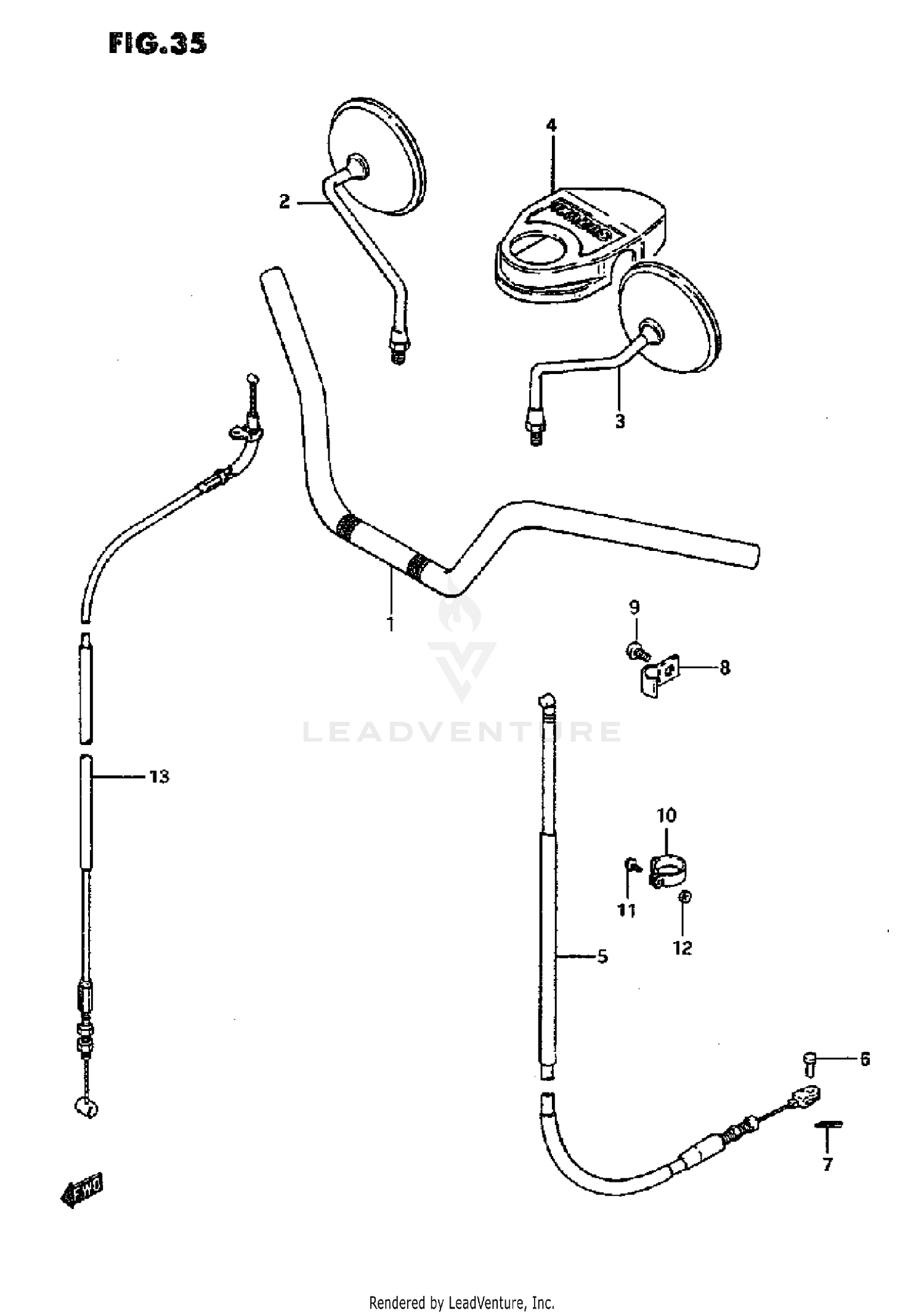 HANDLEBAR - FRONT CABLE
