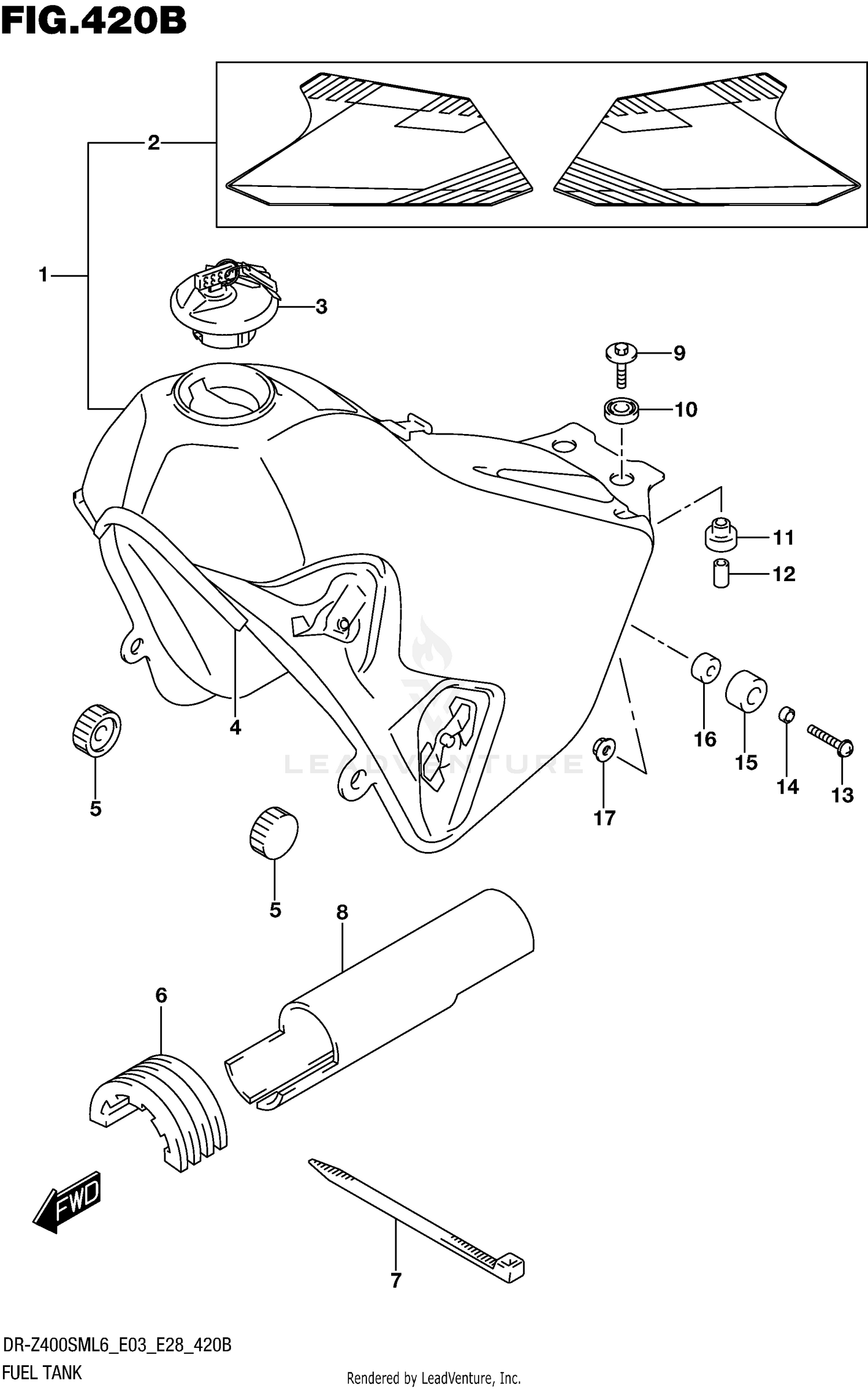 FUEL TANK (DR-Z400SML6 E28)