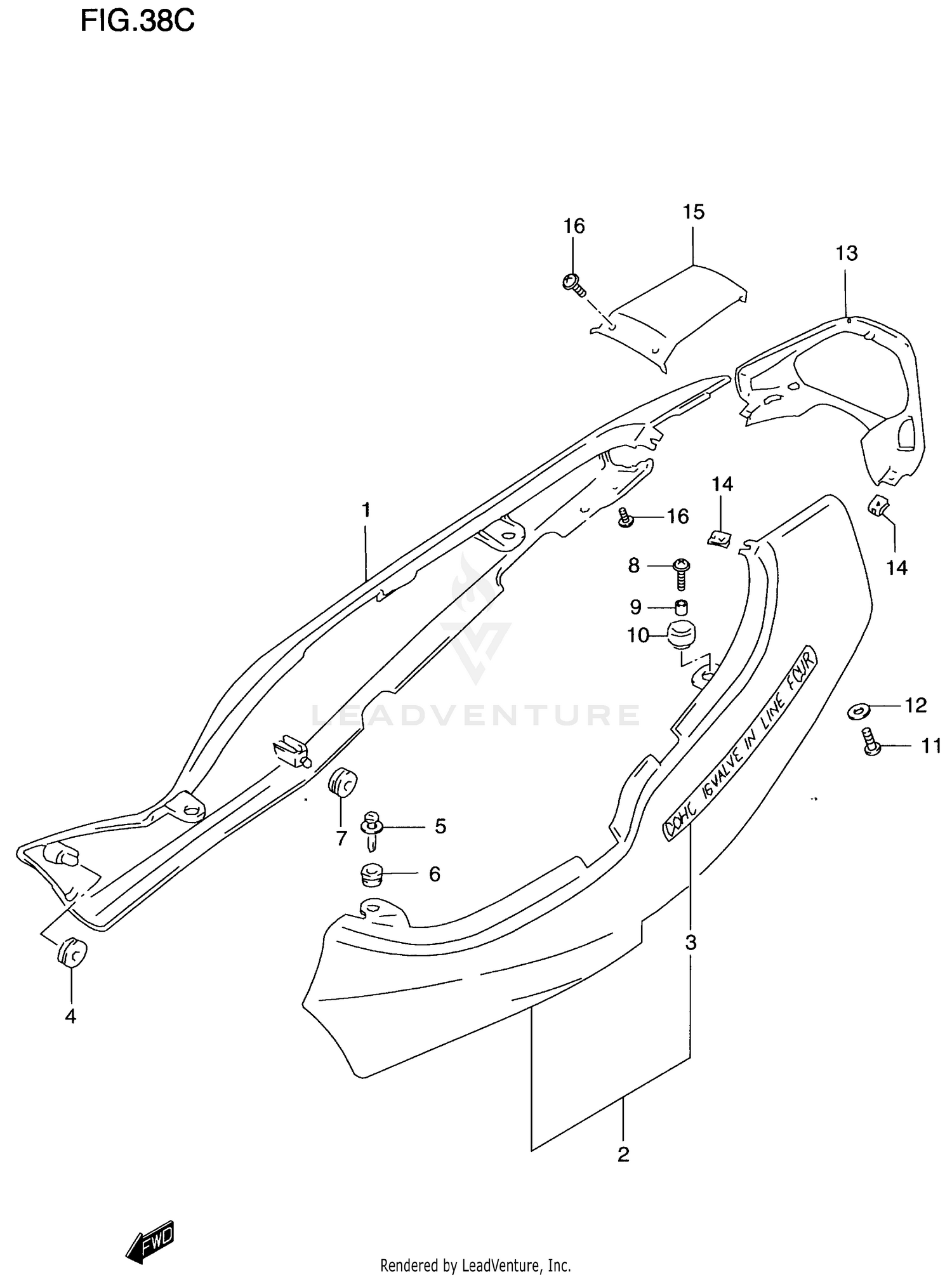 FRAME COVER (GSF1200SX)