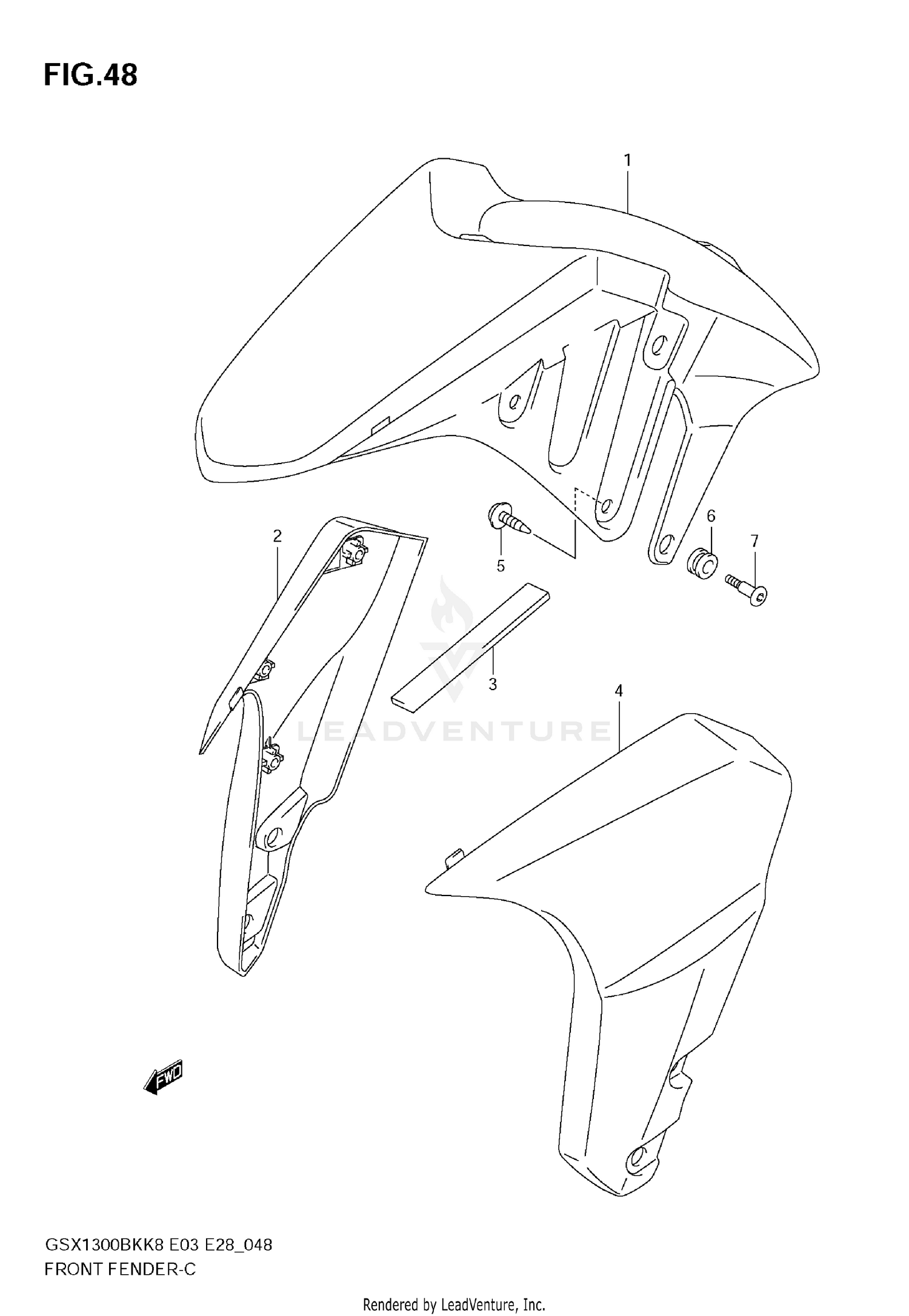 FRONT FENDER (WITHOUT ABS)